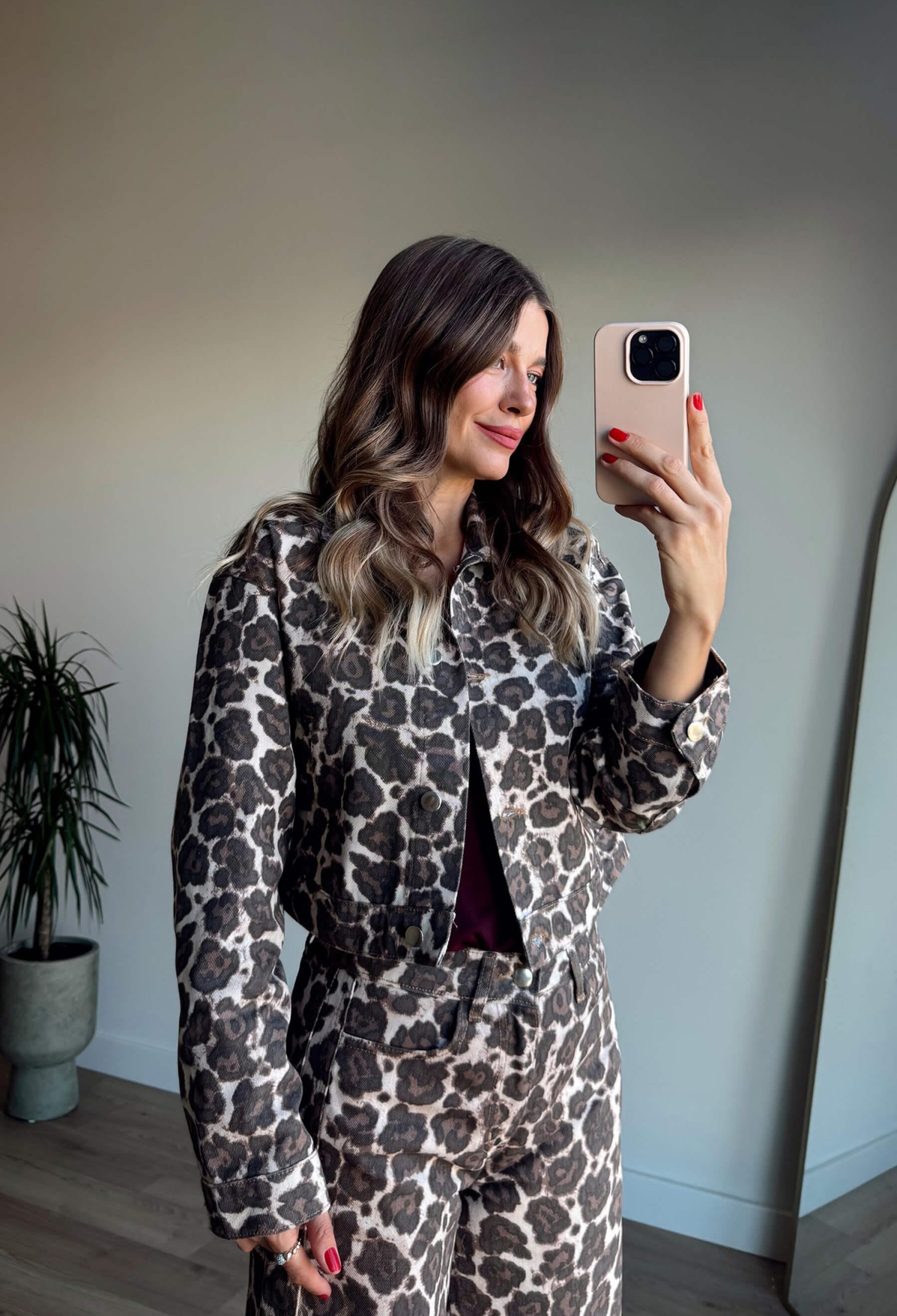 Brown High Waist Mom Pants With Animal Print - Brand: Cream Rouge - Women & Kids, Baby Clothes Wholesale - TheBS Women