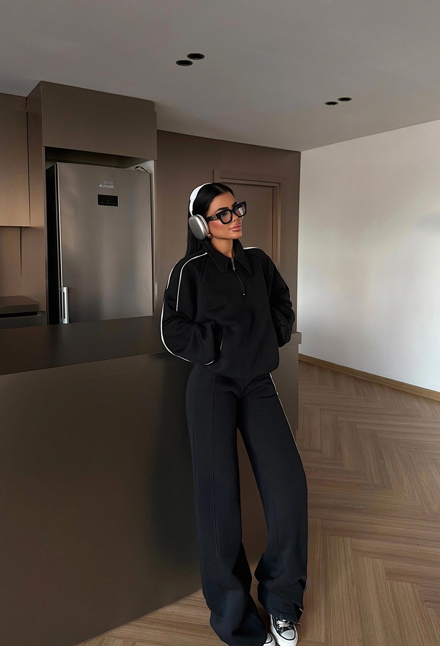 Tracksuit With Polo Neck & Wide Leg Palazzo Pants - Brand: EYYO ATELIER - Women & Kids, Baby Clothes Wholesale - TheBS Women