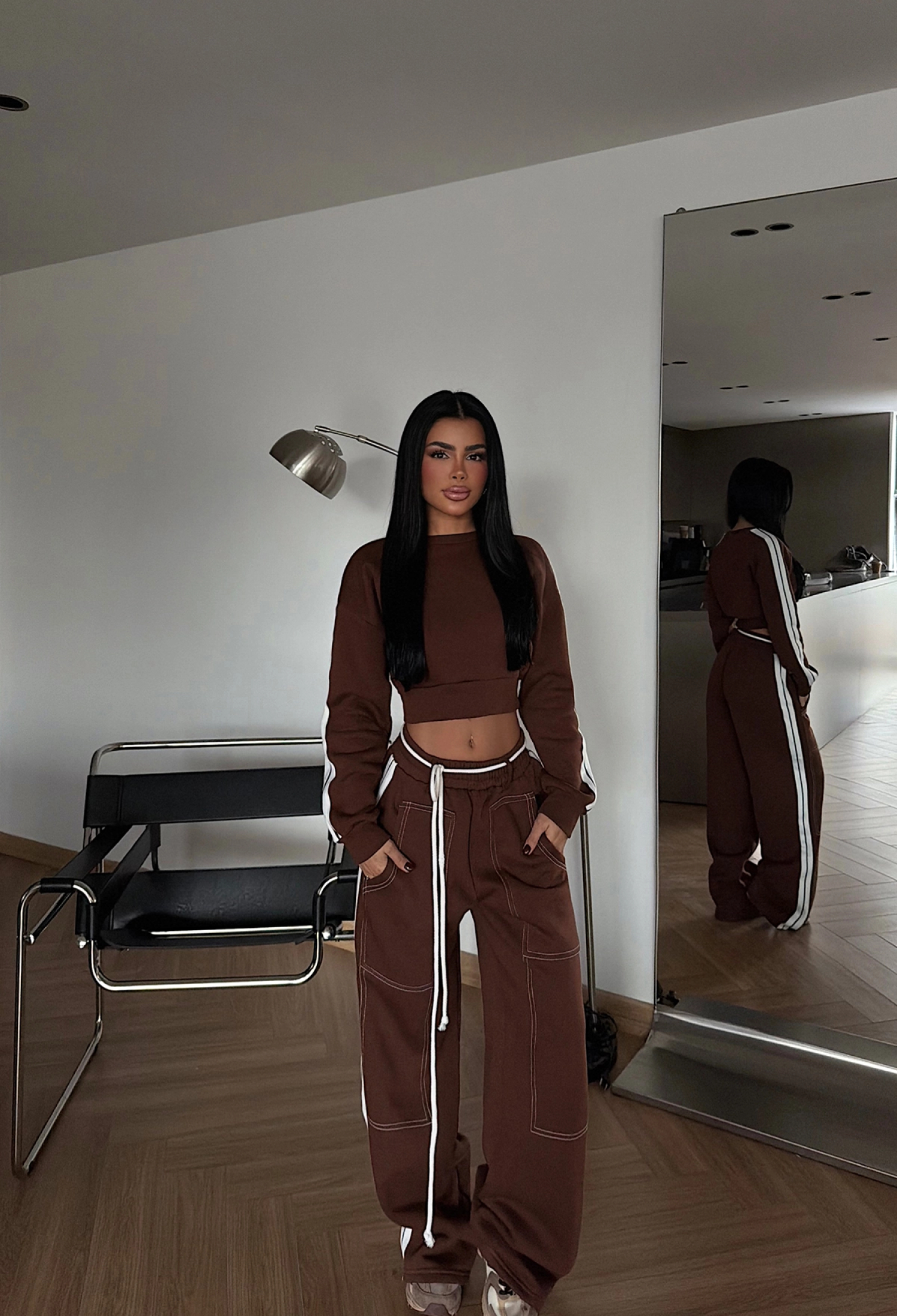 Tracksuit With Striped & Plain Pattern - Brand: EYYO ATELIER - Women & Kids, Baby Clothes Wholesale - TheBS Women