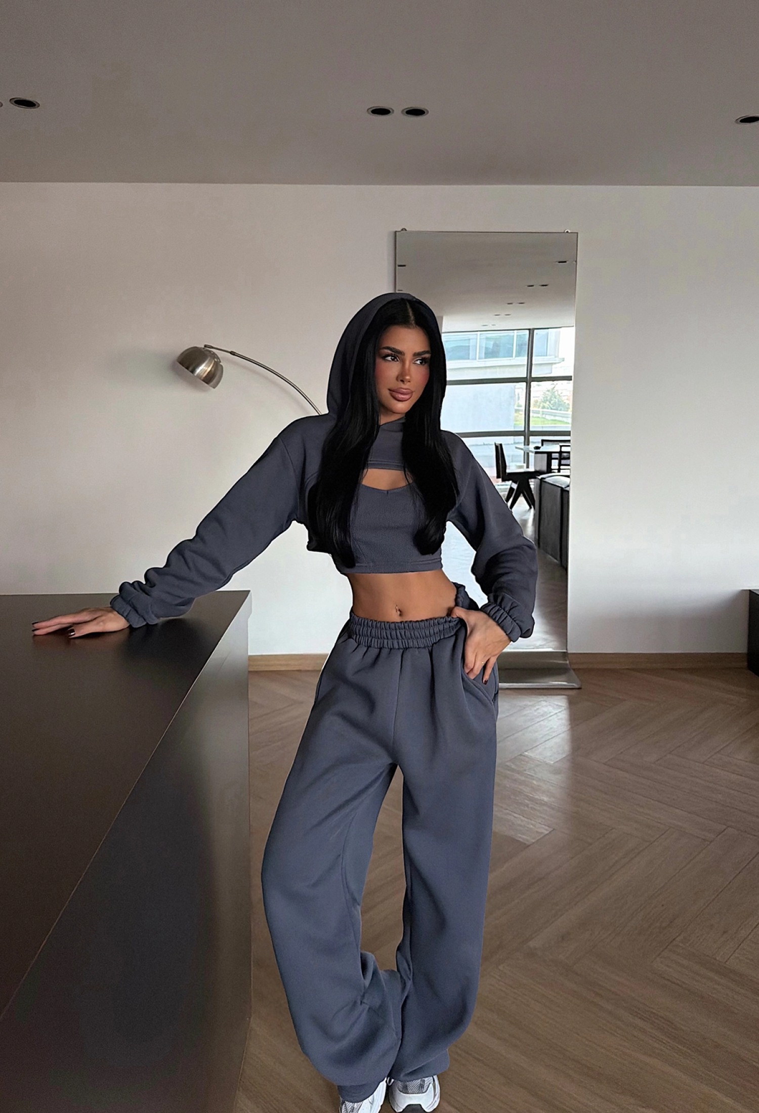 Grey Casual Sport Sexy Suit - Brand: EYYO ATELIER - Women & Kids, Baby Clothes Wholesale - TheBS Women