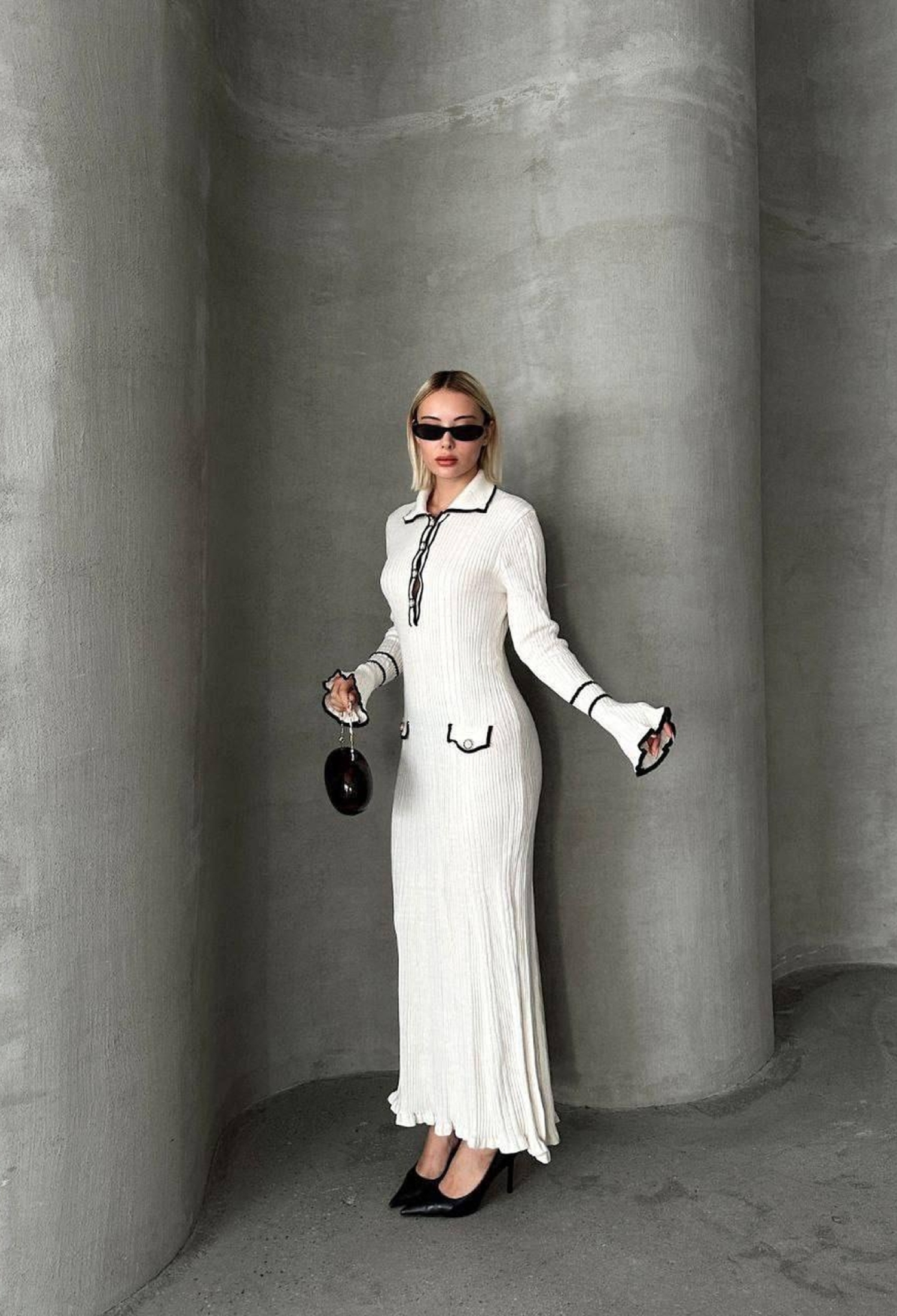 ElegantSheath Dress With Ruffle Sleeves - Brand: My Jest Fashion - Women & Kids, Baby Clothes Wholesale - TheBS Women