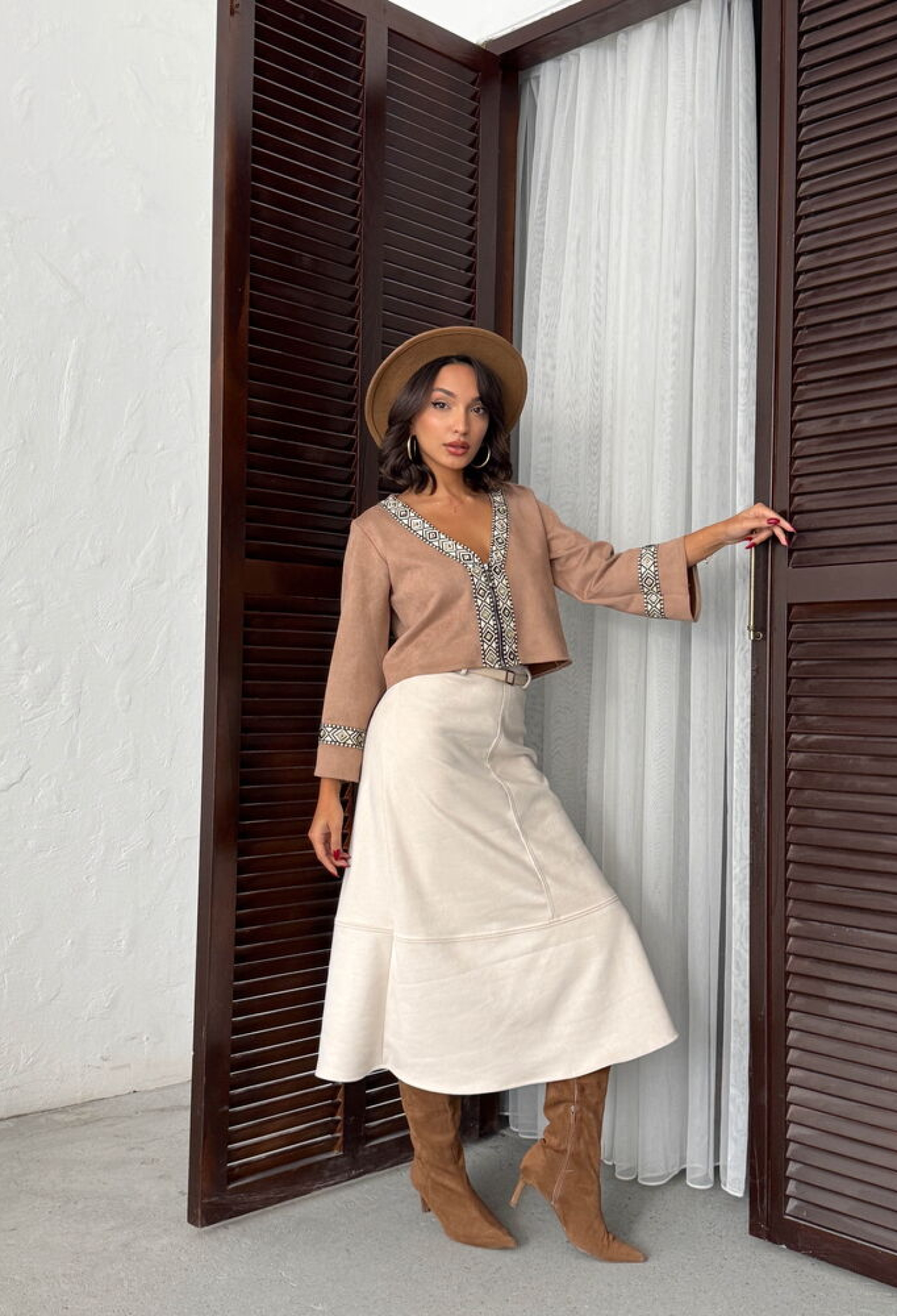 Beige Ethnic Casual Boho Elegant V-Neck Blouse - Brand: Topshow - Women & Kids, Baby Clothes Wholesale - TheBS Women