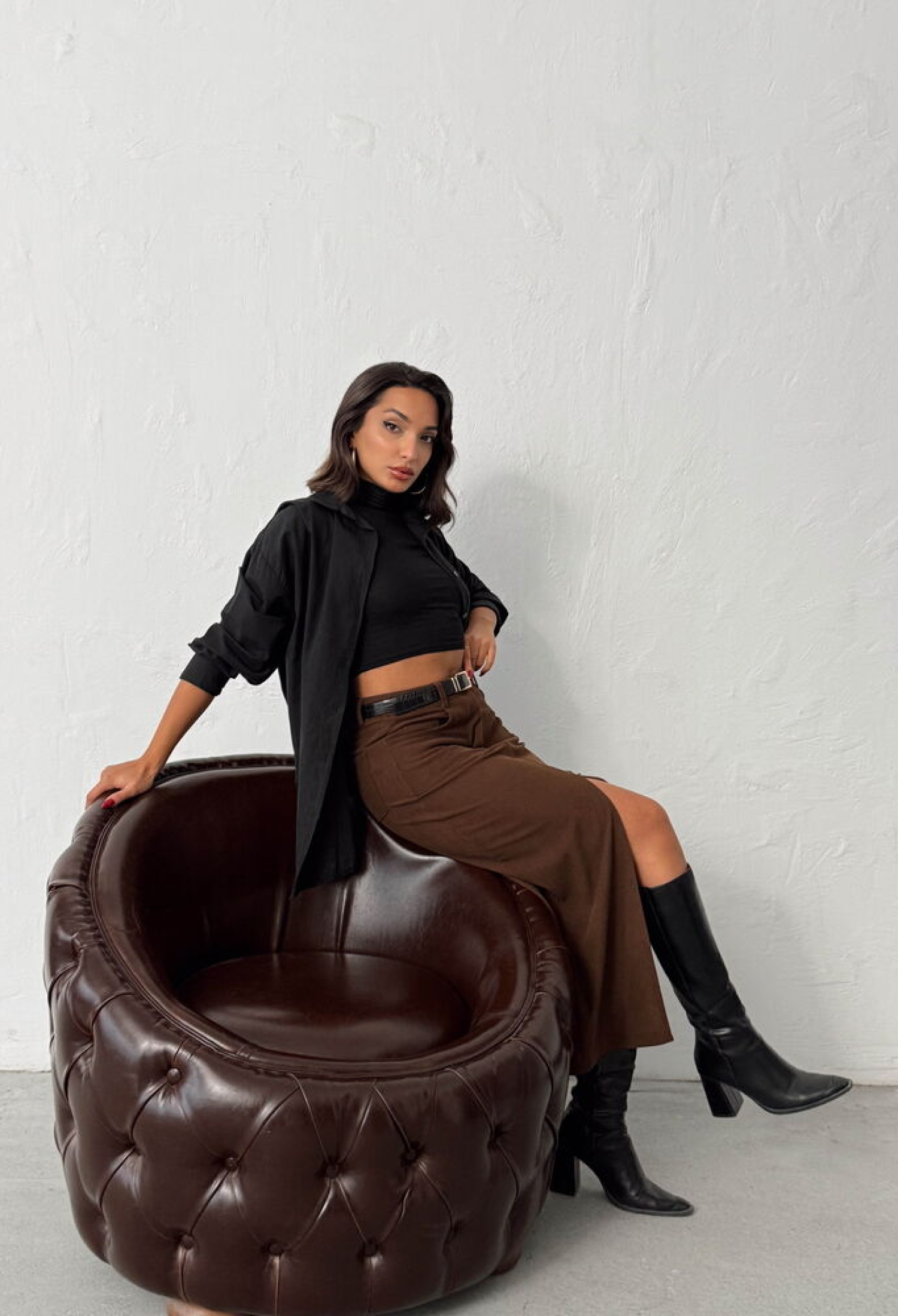 Elegant Buttoned Slit Midi Skirt - Brand: Topshow - Women & Kids, Baby Clothes Wholesale - TheBS Women