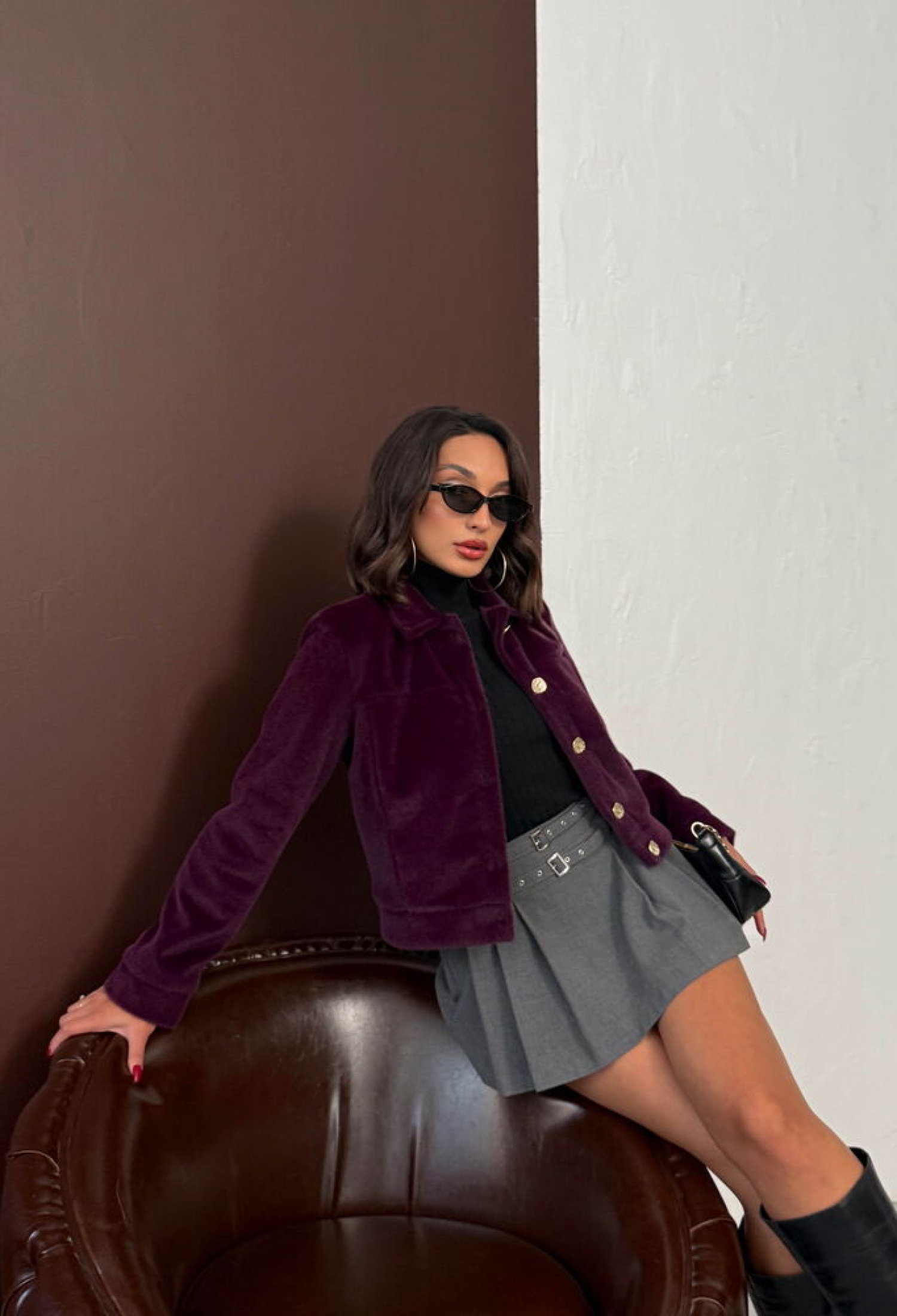 Claret Red Shacket Jacket - Brand: Topshow - Women & Kids, Baby Clothes Wholesale - TheBS Women