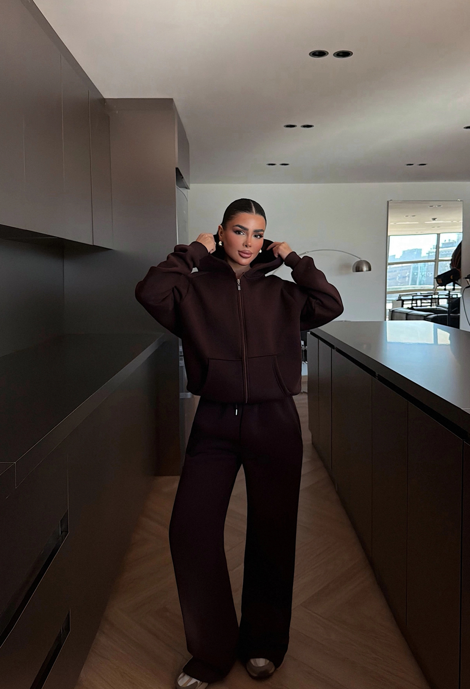 Oversized Fit Tracksuit With Hooded Neck - Brand: EYYO ATELIER - Women & Kids, Baby Clothes Wholesale - TheBS Women