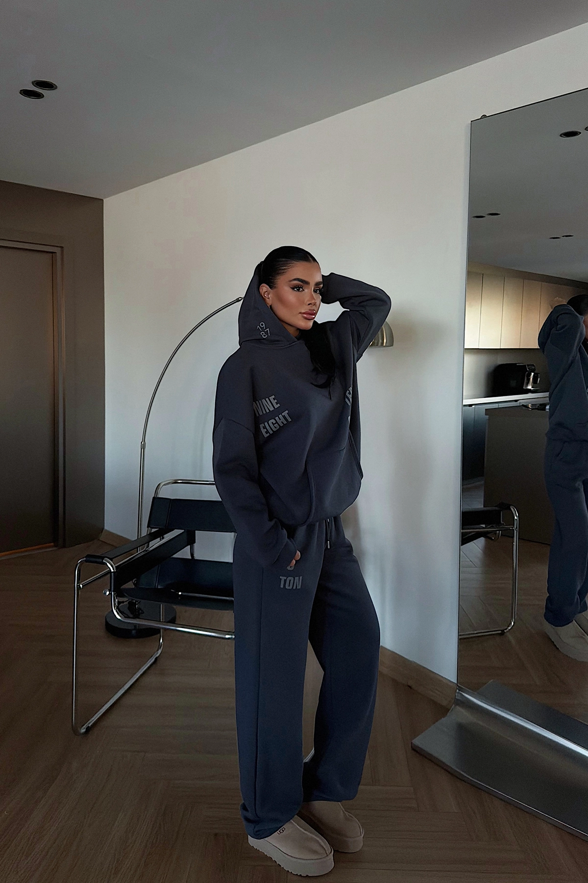 Black Tracksuit With Hooded Neck & Kangaroo Pocket - Brand: EYYO ATELIER - Women & Kids, Baby Clothes Wholesale - TheBS Women Black Tracksuit With Hooded Neck & Kangaroo Pocket - Brand: EYYO ATELIER - Women & Kids, Baby Clothes Wholesale - TheBS Women