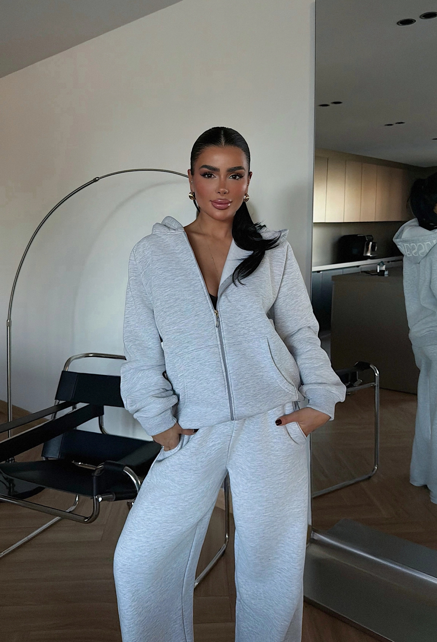 Tracksuit With Oversized Fit And Hooded Neck - Brand: EYYO ATELIER - Women & Kids, Baby Clothes Wholesale - TheBS Women