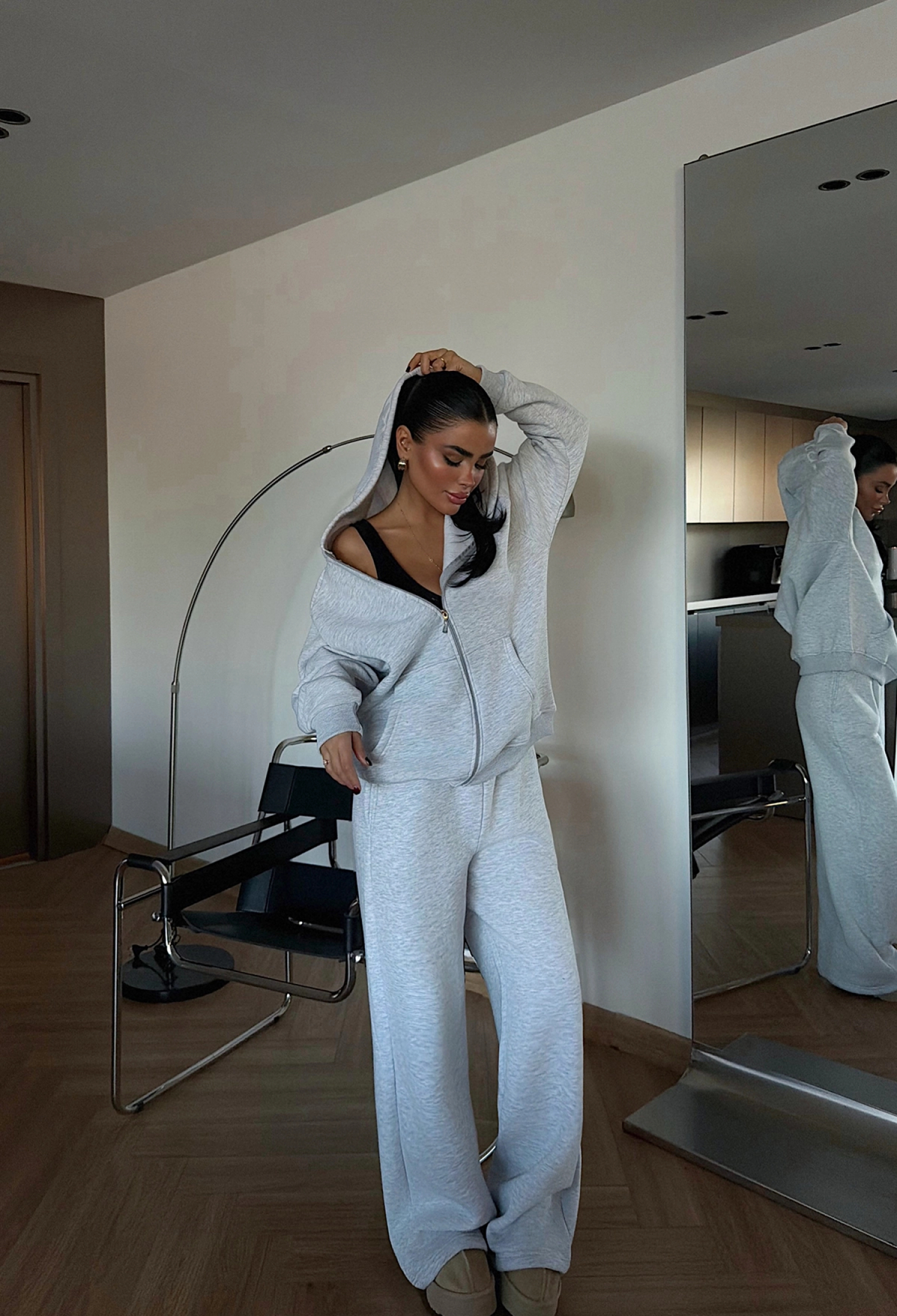 Tracksuit With Oversized Fit And Hooded Neck - Brand: EYYO ATELIER - Women & Kids, Baby Clothes Wholesale - TheBS Women