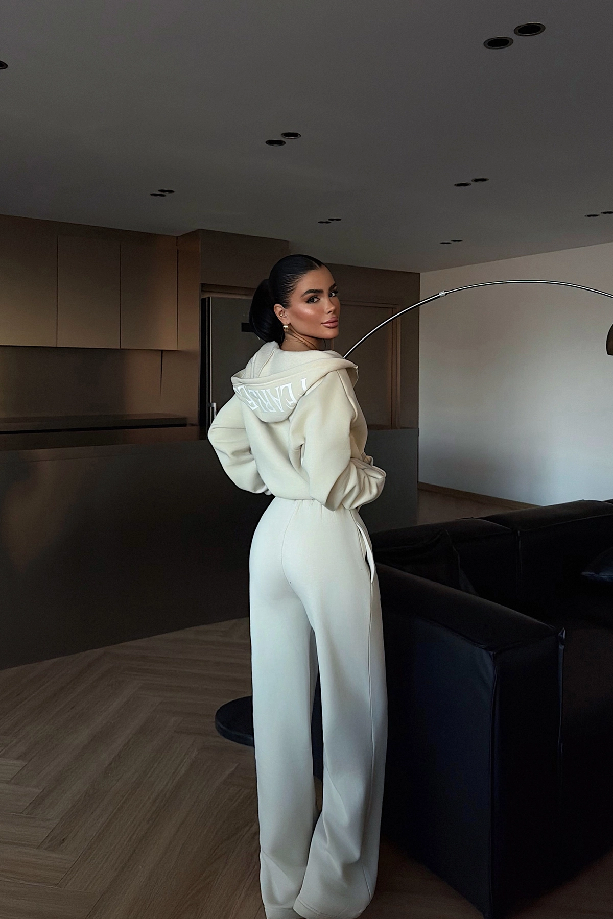 Beige Tracksuit Casual Sport Zip Up Hooded Neck - Brand: EYYO ATELIER - Women & Kids, Baby Clothes Wholesale - TheBS Women Beige Tracksuit Casual Sport Zip Up Hooded Neck - Brand: EYYO ATELIER - Women & Kids, Baby Clothes Wholesale - TheBS Women