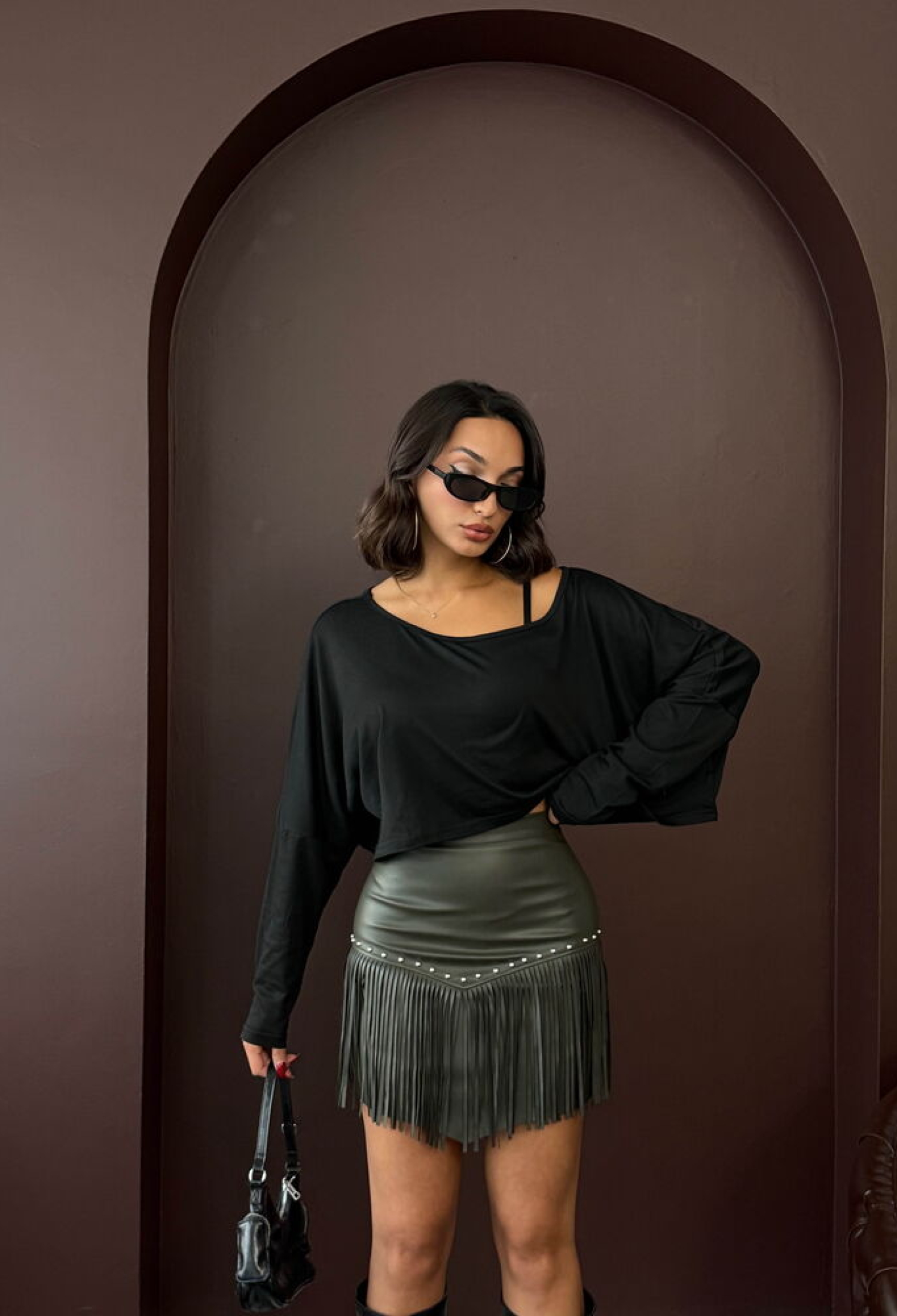 Black Sexy Casual Asymmetrical Mini High Waist Skirt - Brand: Topshow - Women & Kids, Baby Clothes Wholesale - TheBS Women