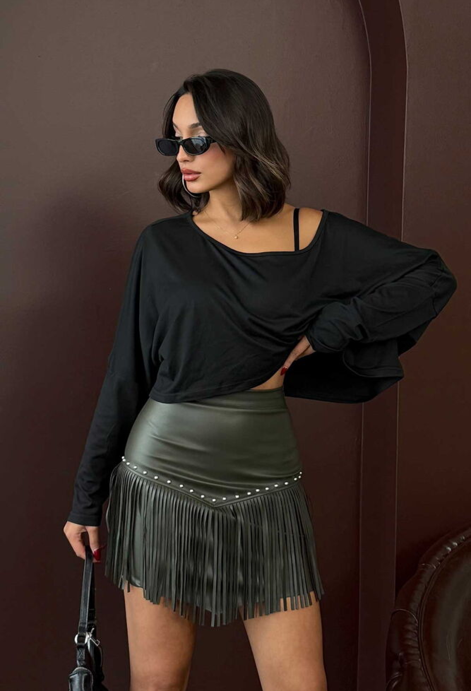 Black Sexy Casual Asymmetrical Mini High Waist Skirt - Brand: Topshow - Women & Kids, Baby Clothes Wholesale - TheBS Women