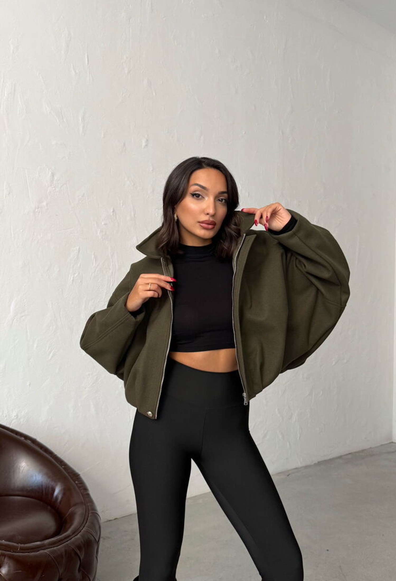 Green Overshirt Jacket With Snap Closure - Brand: Topshow - Women & Kids, Baby Clothes Wholesale - TheBS Women