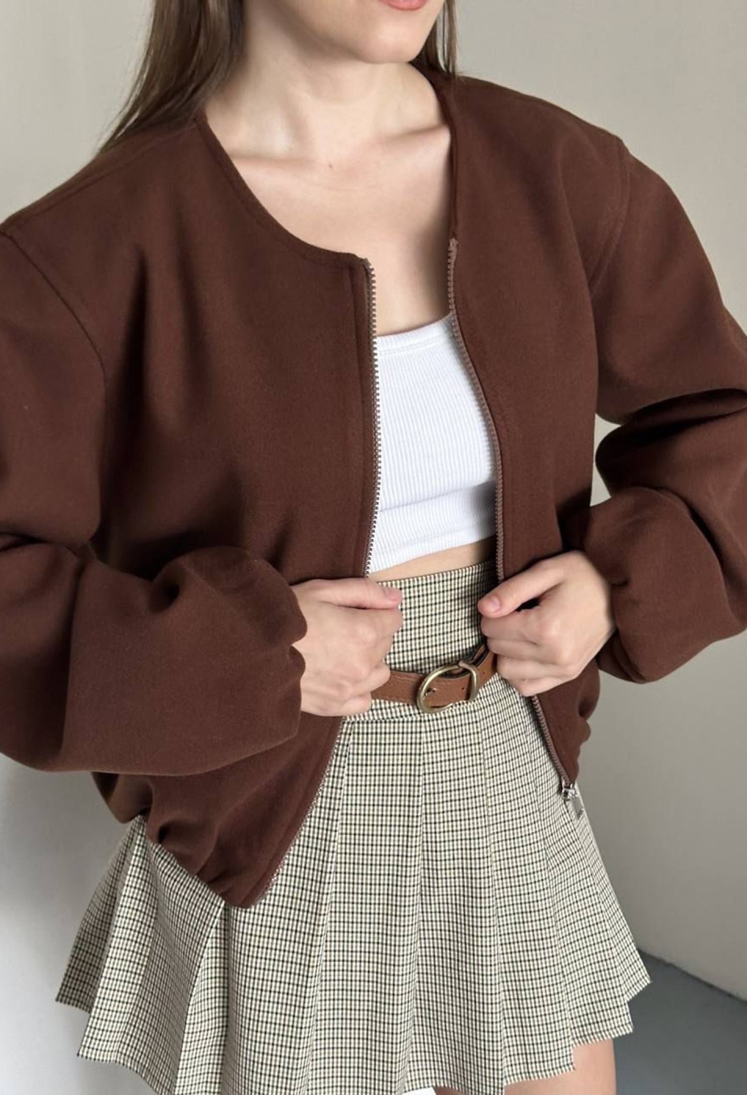 Brown Bomber Jacket - Brand: My Jest Fashion - Women & Kids, Baby Clothes Wholesale - TheBS Women
