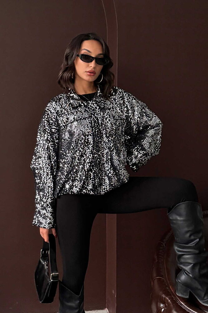 Black Glam Bomber Jacket - Brand: Topshow - Women & Kids, Baby Clothes Wholesale - TheBS Women Black Glam Bomber Jacket - Brand: Topshow - Women & Kids, Baby Clothes Wholesale - TheBS Women