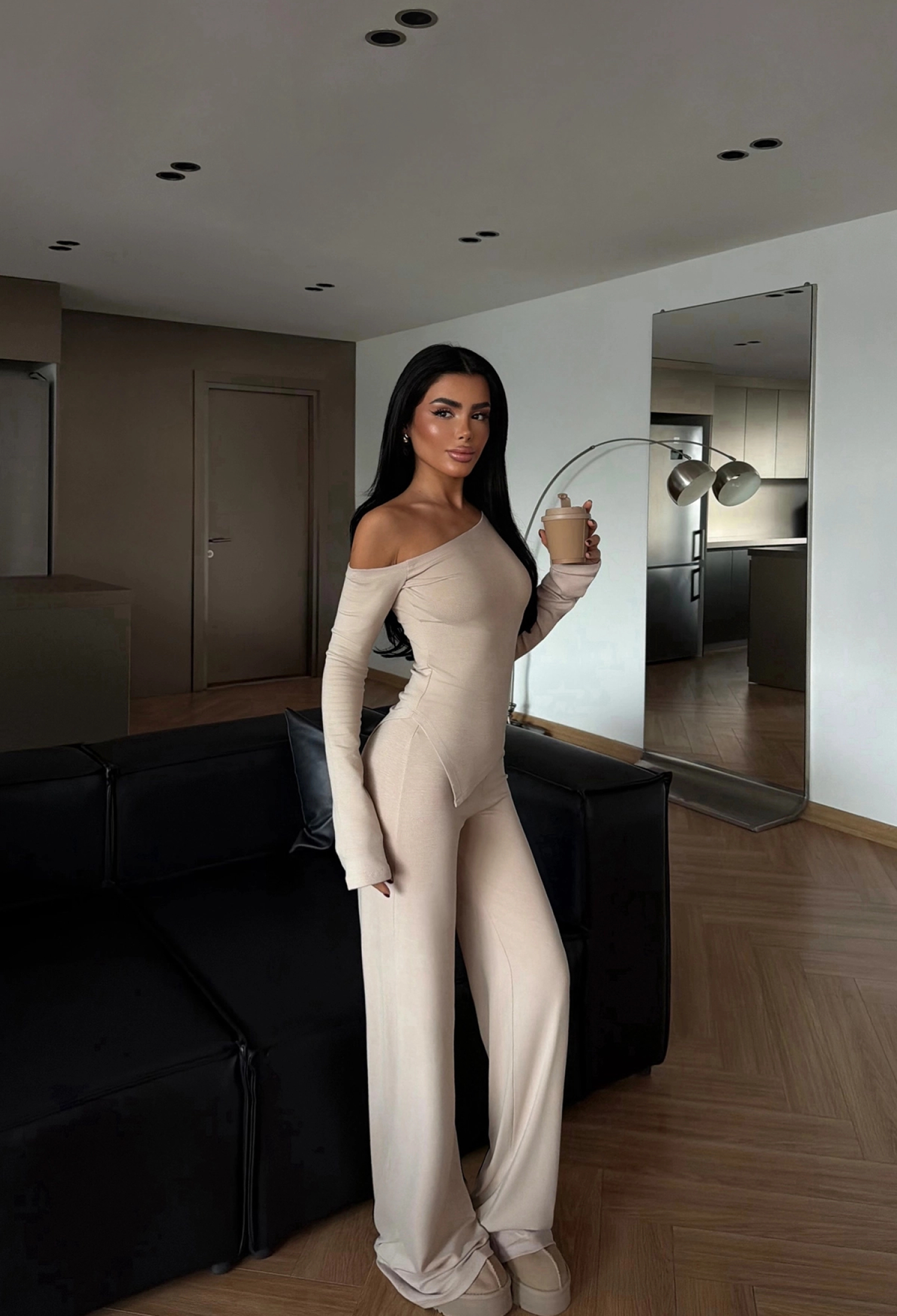 Elegant Fitted Suit With Wide Leg Palazzo Pants - Brand: EYYO ATELIER - Women & Kids, Baby Clothes Wholesale - TheBS Women