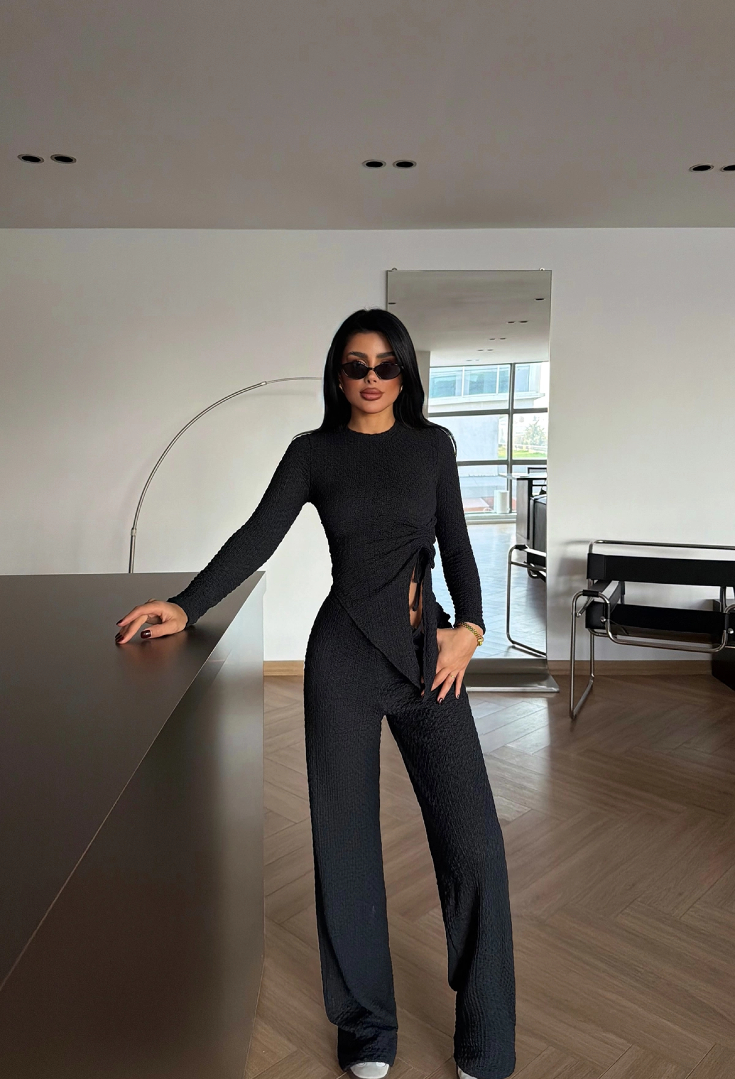 Elegant Slim Fit Suit With Palazzo Pants - Brand: EYYO ATELIER - Women & Kids, Baby Clothes Wholesale - TheBS Women