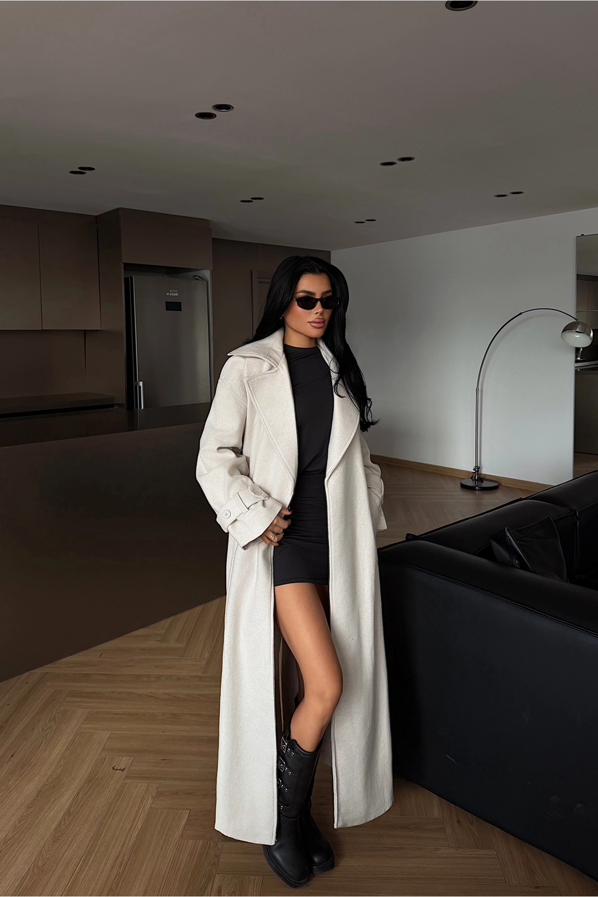 Elegant Single-Breasted Long Coat - Brand: EYYO ATELIER - Women & Kids, Baby Clothes Wholesale - TheBS Women Elegant Single-Breasted Long Coat - Brand: EYYO ATELIER - Women & Kids, Baby Clothes Wholesale - TheBS Women