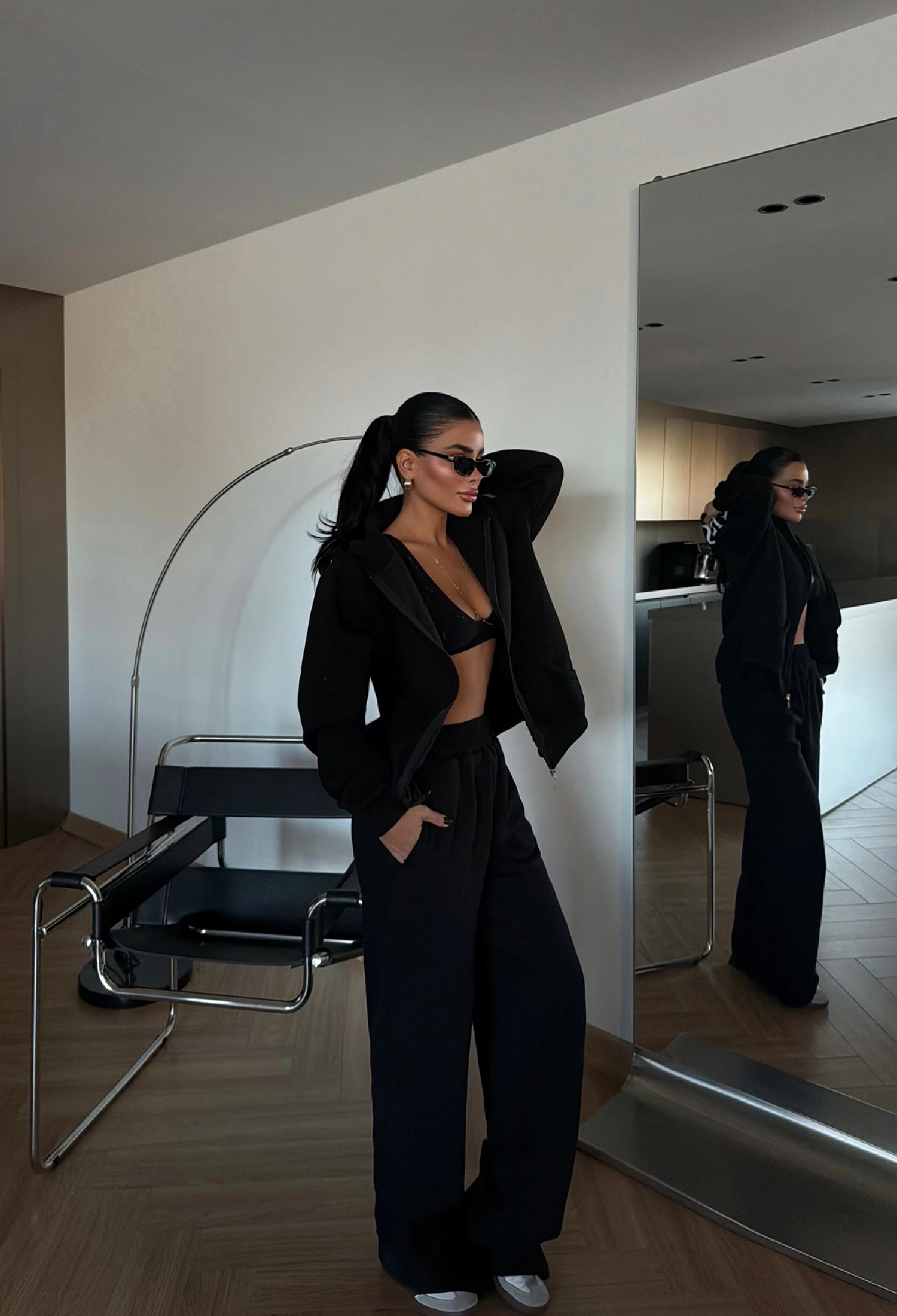 Tracksuit With Hooded Neck & Wide Leg Joggers - Brand: EYYO ATELIER - Women & Kids, Baby Clothes Wholesale - TheBS Women