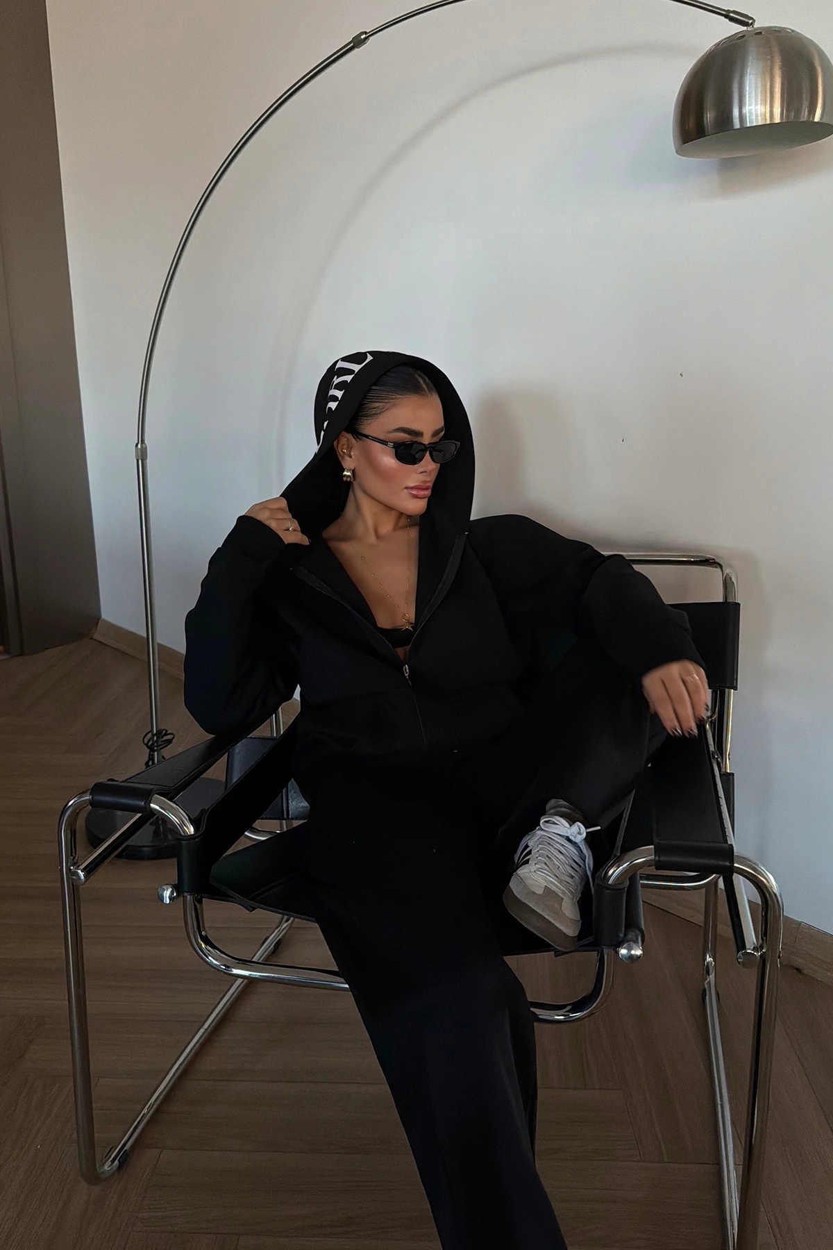 Tracksuit With Hooded Neck & Wide Leg Joggers - Brand: EYYO ATELIER - Women & Kids, Baby Clothes Wholesale - TheBS Women Tracksuit With Hooded Neck & Wide Leg Joggers - Brand: EYYO ATELIER - Women & Kids, Baby Clothes Wholesale - TheBS Women