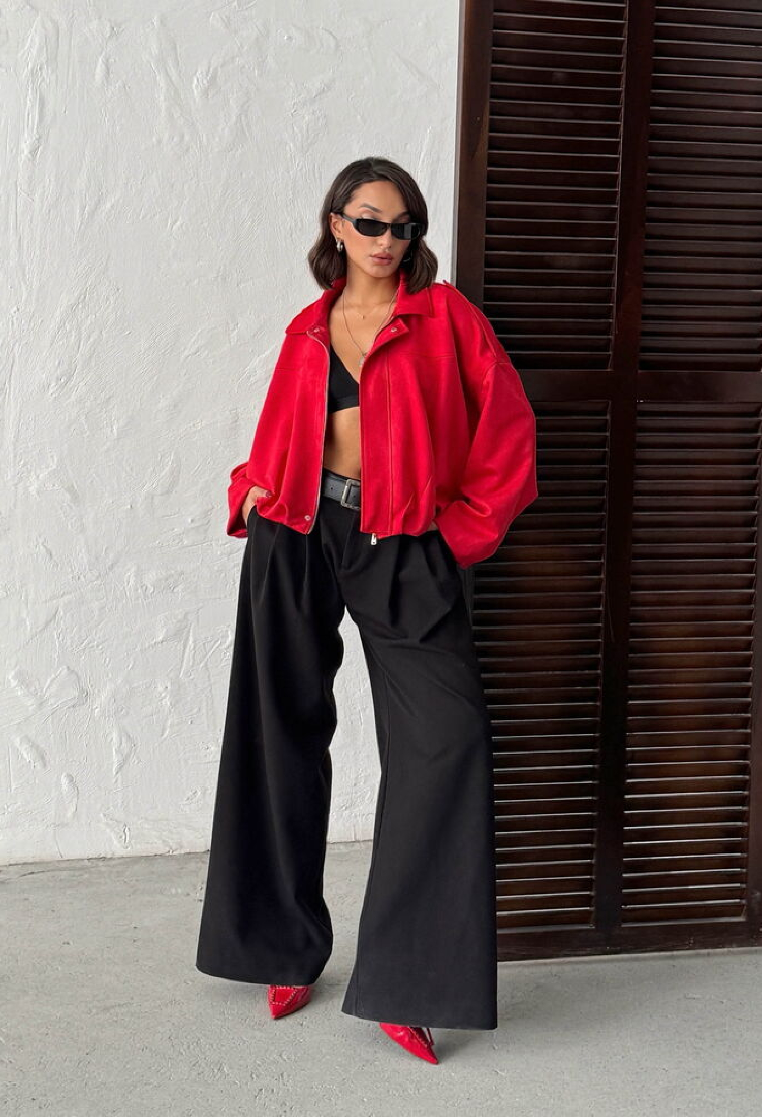 Oversized Fit Cropped Overshirt Jacket - Brand: Topshow - Women & Kids, Baby Clothes Wholesale - TheBS Women