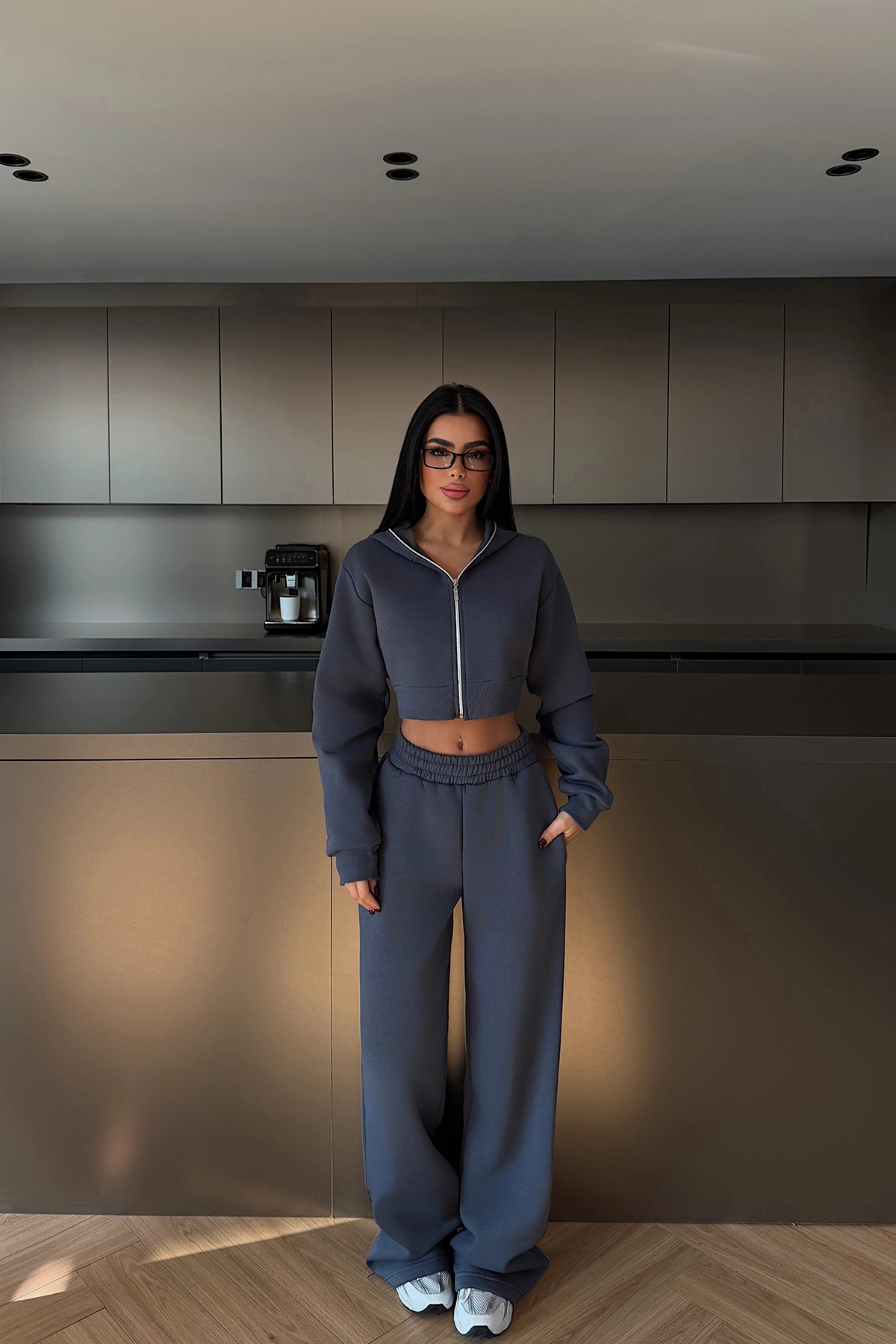 Grey Tracksuit - Oversized Casual Sport Jogger Set - Brand: EYYO ATELIER - Women & Kids, Baby Clothes Wholesale - TheBS Women Grey Tracksuit - Oversized Casual Sport Jogger Set - Brand: EYYO ATELIER - Women & Kids, Baby Clothes Wholesale - TheBS Women
