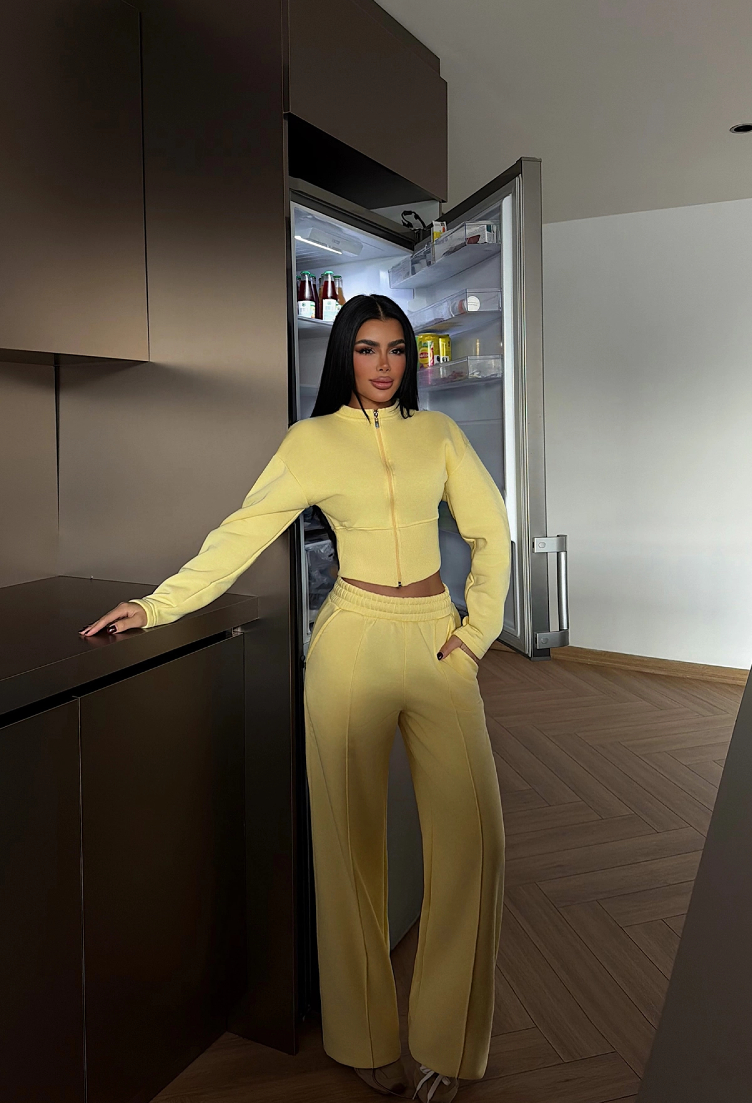 Tracksuit With High Neck & Wide Leg Palazzo Pants - Brand: EYYO ATELIER - Women & Kids, Baby Clothes Wholesale - TheBS Women