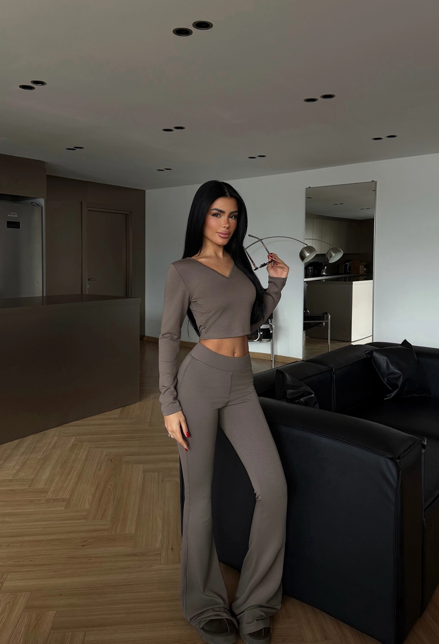 Brown Casual Sport Elegant Suit - Brand: EYYO ATELIER - Women & Kids, Baby Clothes Wholesale - TheBS Women