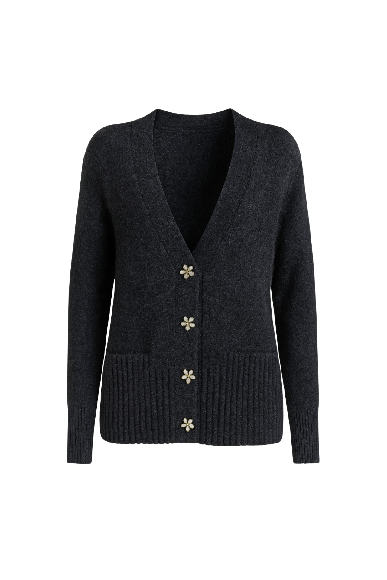 Black Cardigan Oversized Fit With V-Neck And Patch Pocket - Brand: Black Fashion - Women & Kids, Baby Clothes Wholesale - TheBS Women Black Cardigan Oversized Fit With V-Neck And Patch Pocket - Brand: Black Fashion - Women & Kids, Baby Clothes Wholesale - TheBS Women