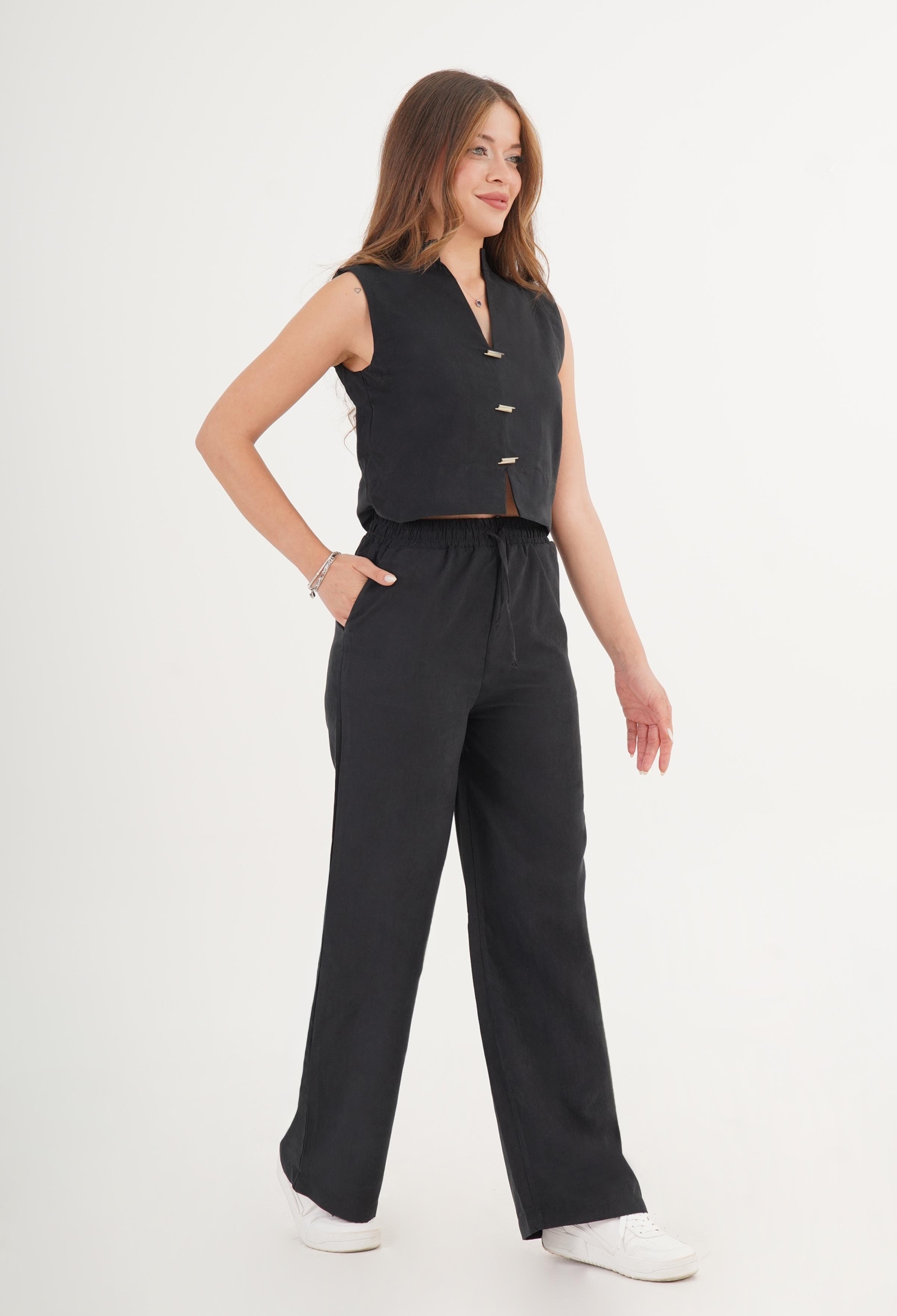 Elegant Casual Set With Asymmetrical Mini Skirt - Brand: Lustrin - Women & Kids, Baby Clothes Wholesale - TheBS Women