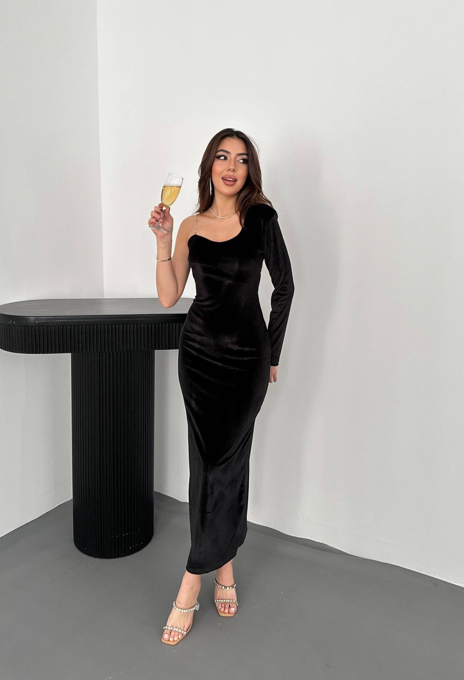 One Shoulder Stone Strap Dress - Brand: Elisa - Women & Kids, Baby Clothes Wholesale - TheBS Women