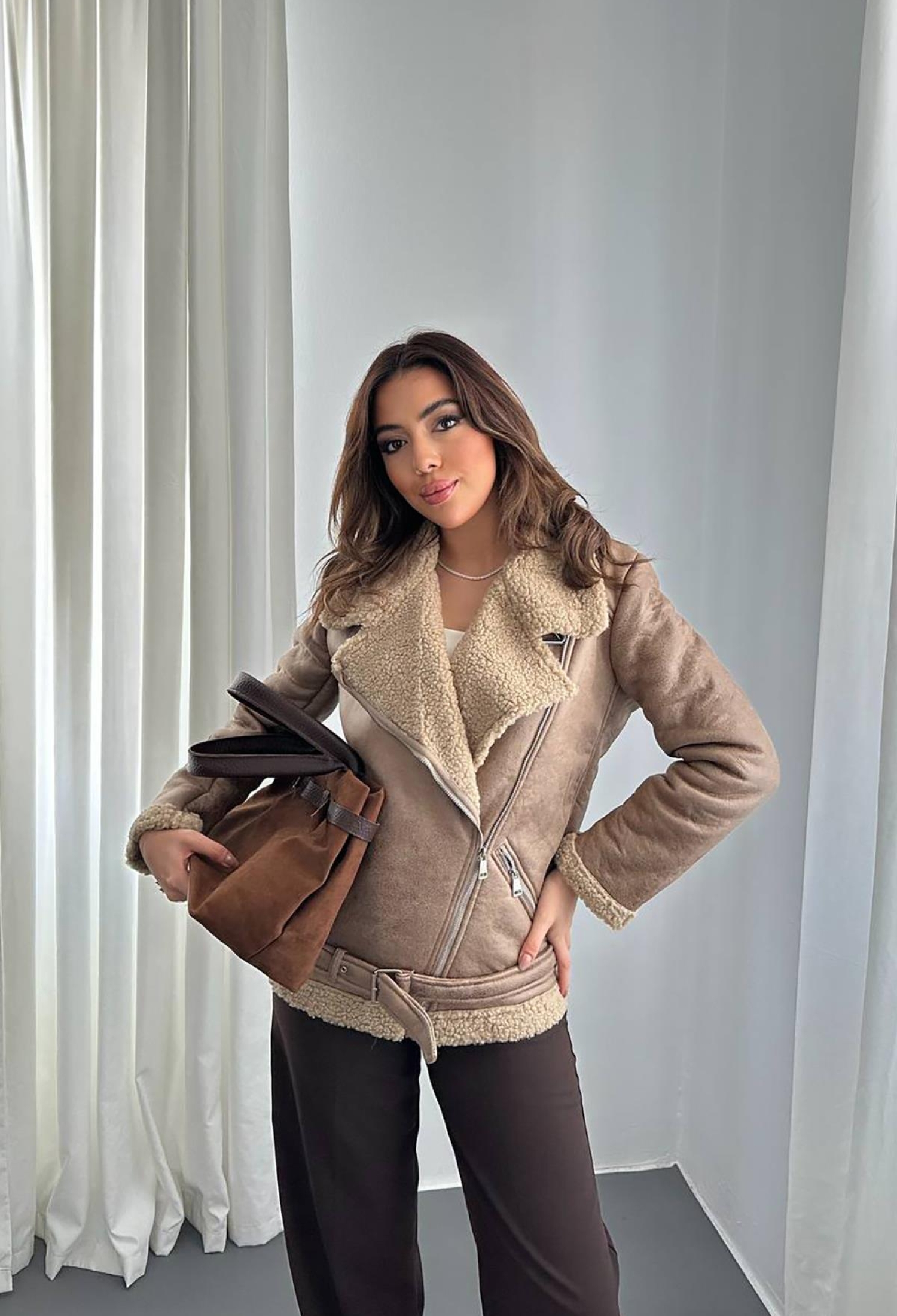 Fur Jacket With Epaulettes - Brand: Elisa - Women & Kids, Baby Clothes Wholesale - TheBS Women