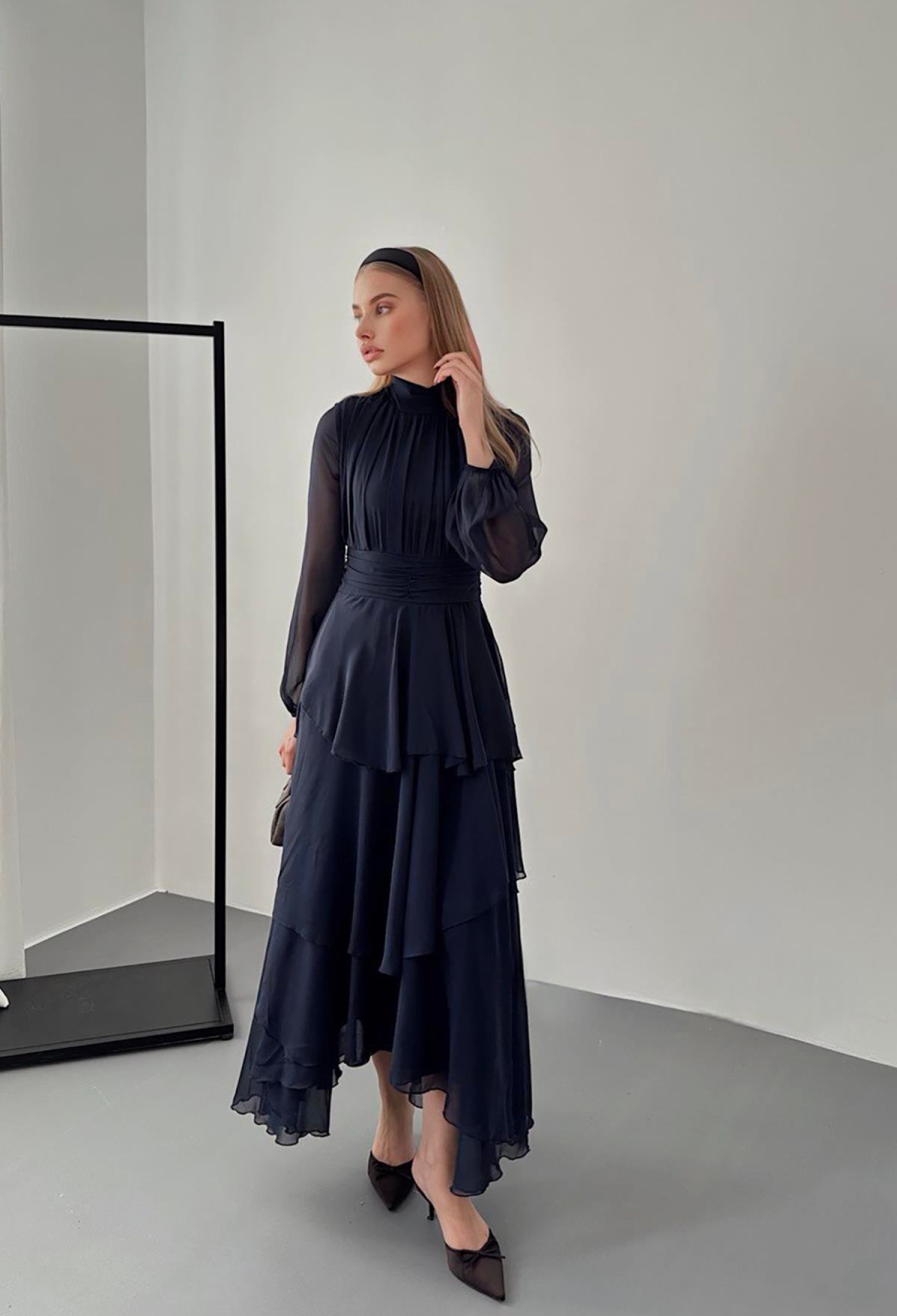 Waist Detailed Dress - Brand: Elisa - Women & Kids, Baby Clothes Wholesale - TheBS Women