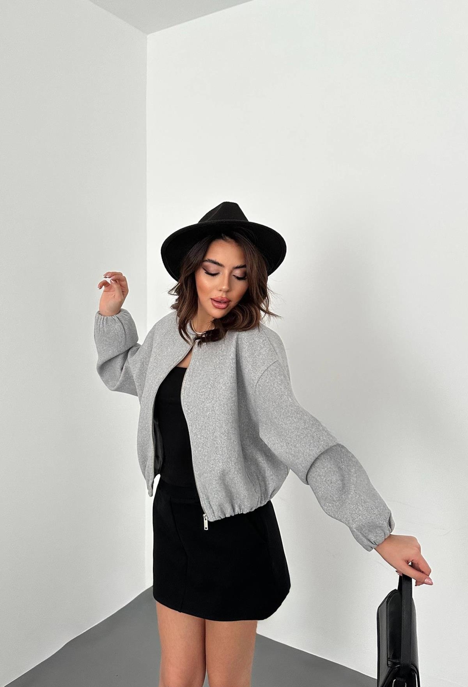 Short Front Zipper Bomber Jacket - Brand: Elisa - Women & Kids, Baby Clothes Wholesale - TheBS Women