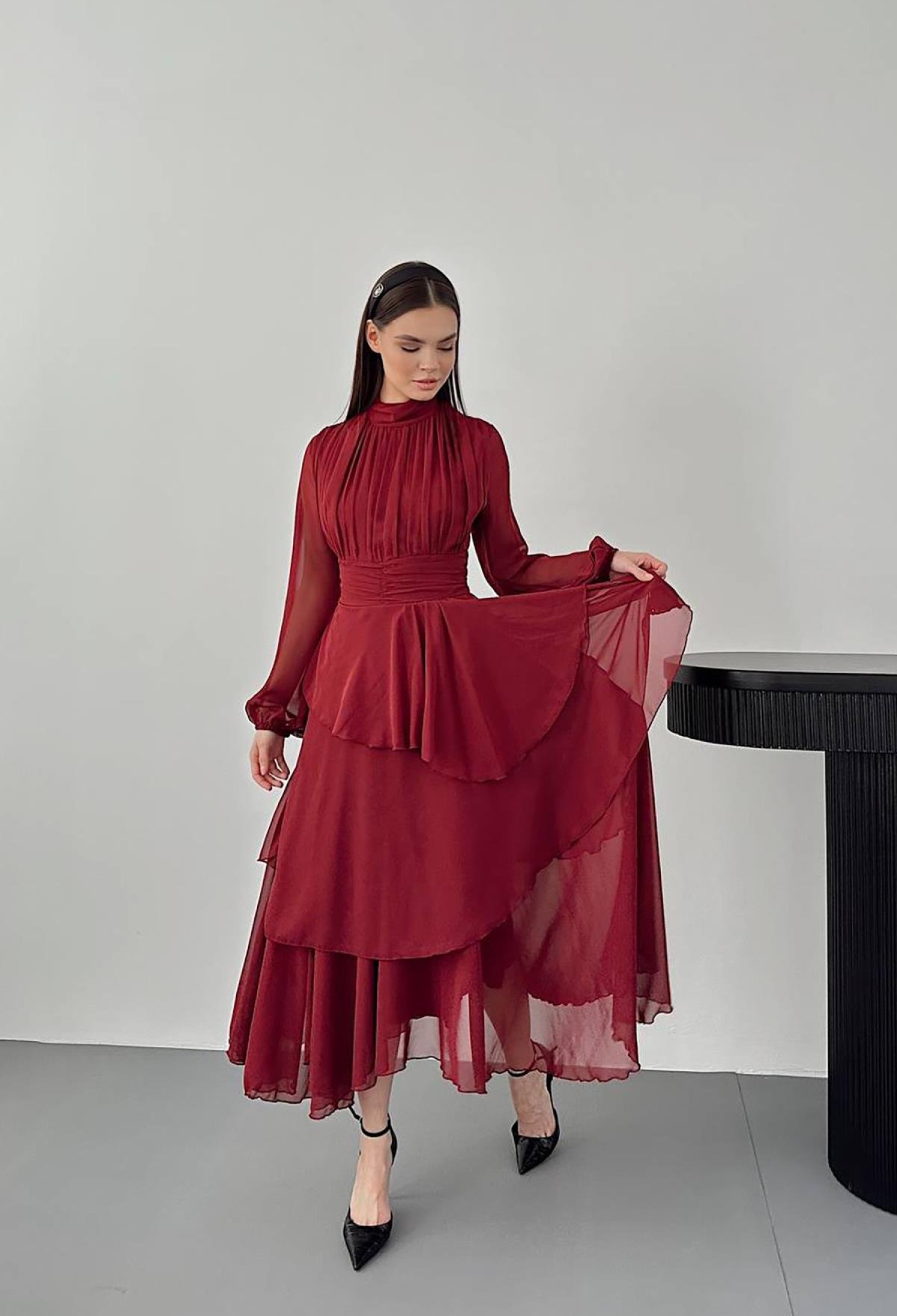 Waist Detailed Dress - Brand: Elisa - Women & Kids, Baby Clothes Wholesale - TheBS Women