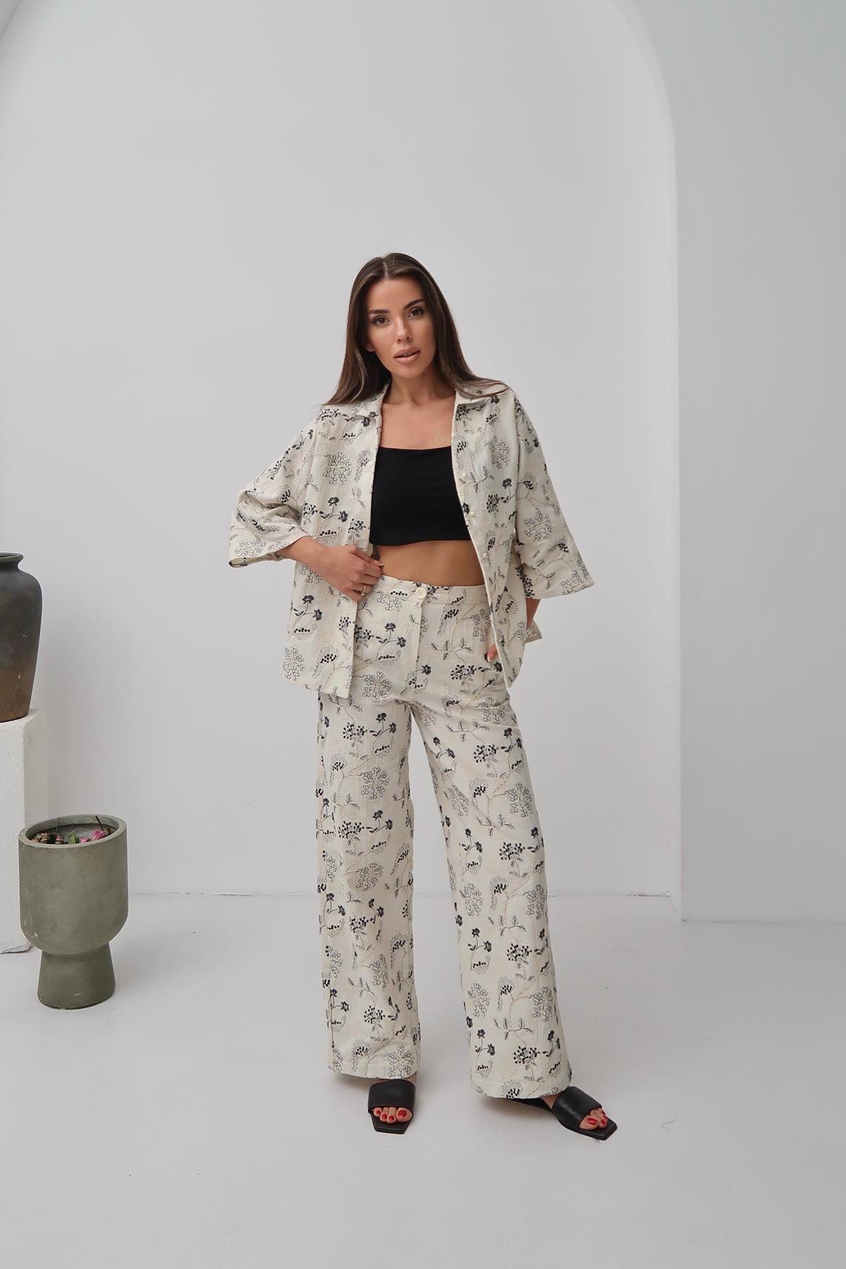 Beige Casual Elegant Boho Set - Brand: Elisa - Women & Kids, Baby Clothes Wholesale - TheBS Women