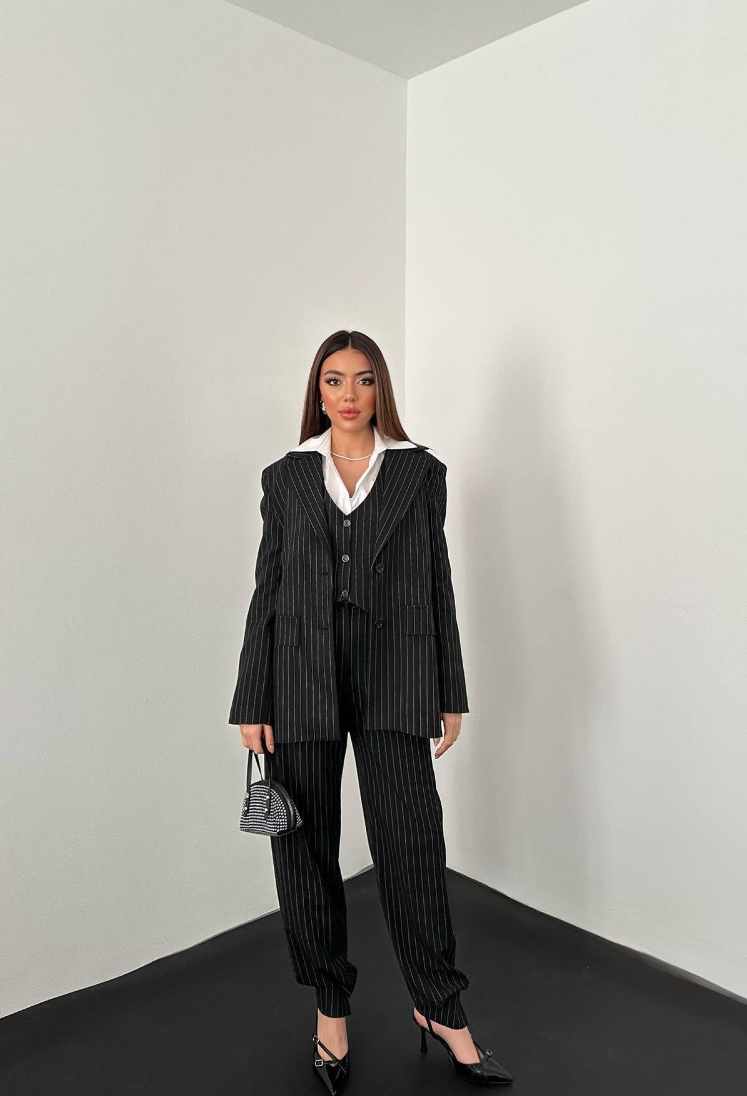 Formal Elegant Striped Set - Brand: Elisa - Women & Kids, Baby Clothes Wholesale - TheBS Women