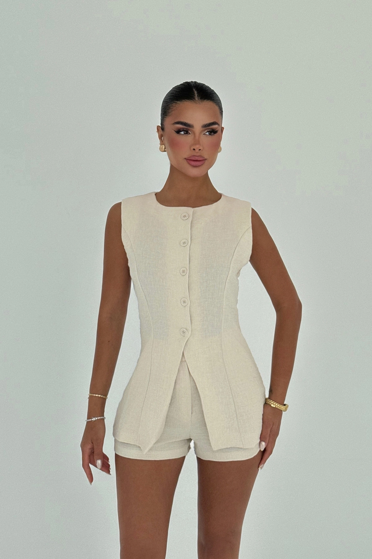 Beige Sexy Elegant Casual Formal Set - Brand: EYYO ATELIER - Women & Kids, Baby Clothes Wholesale - TheBS Women