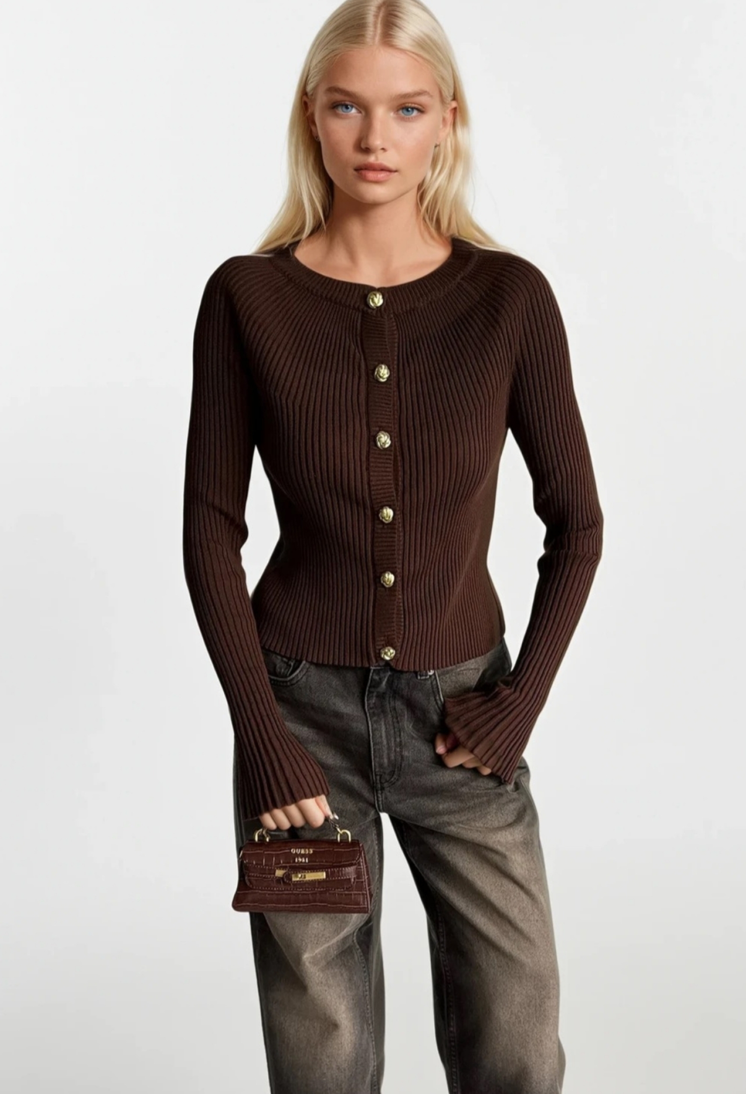 Black Slim Fit Cardigan With Bell Sleeves - Brand: Black Fashion - Women & Kids, Baby Clothes Wholesale - TheBS Women