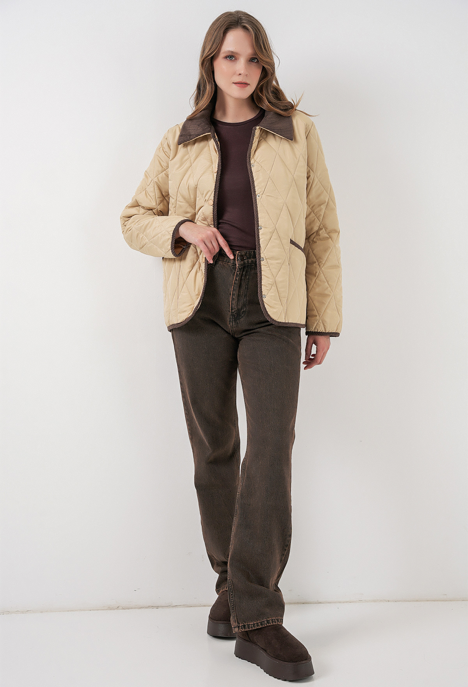 Quilted Oversize Coat 5226 - Brand: Bigdart - Women & Kids, Baby Clothes Wholesale - TheBS Women