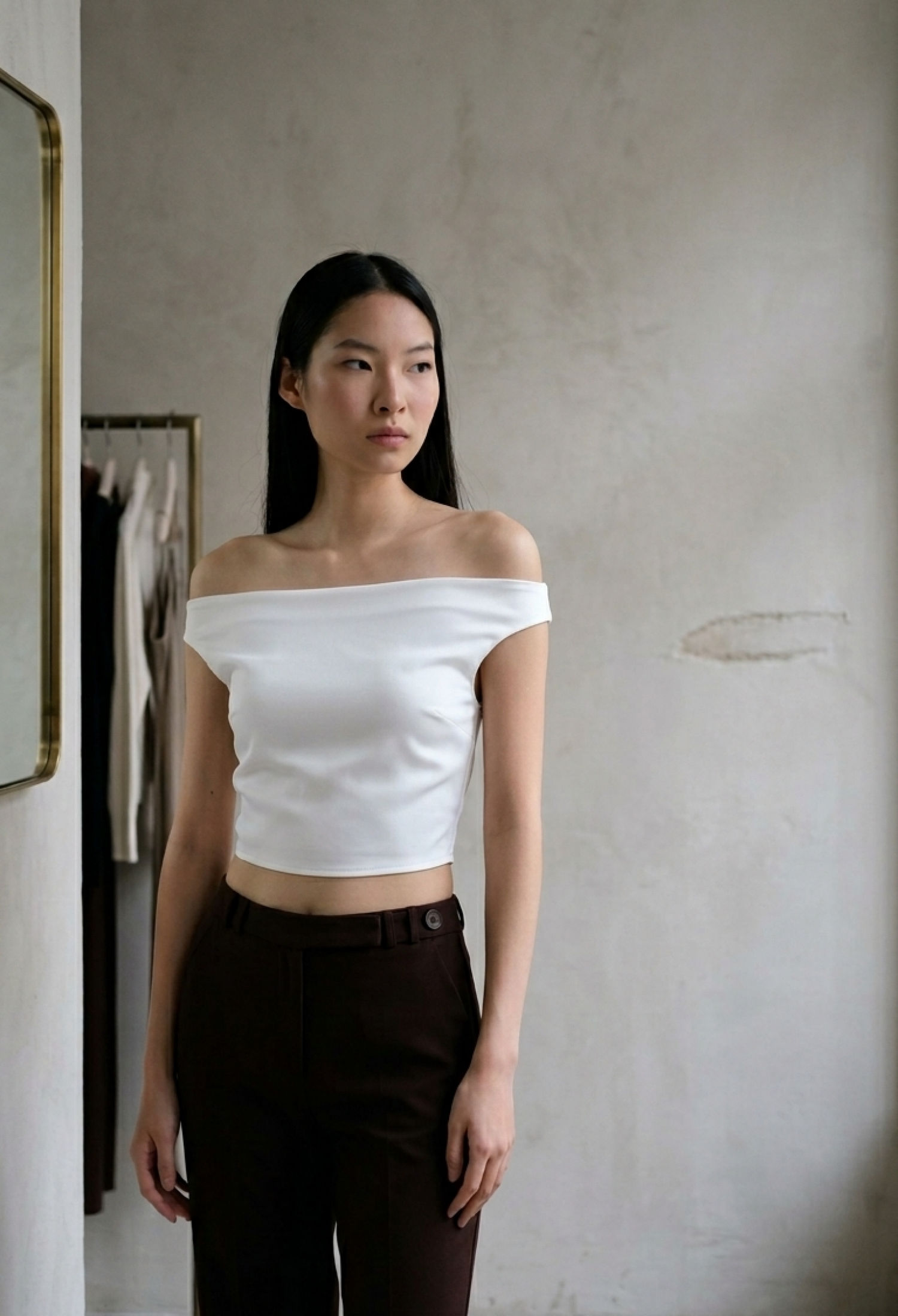 Off Shoulder Collar Back Detail Blouse