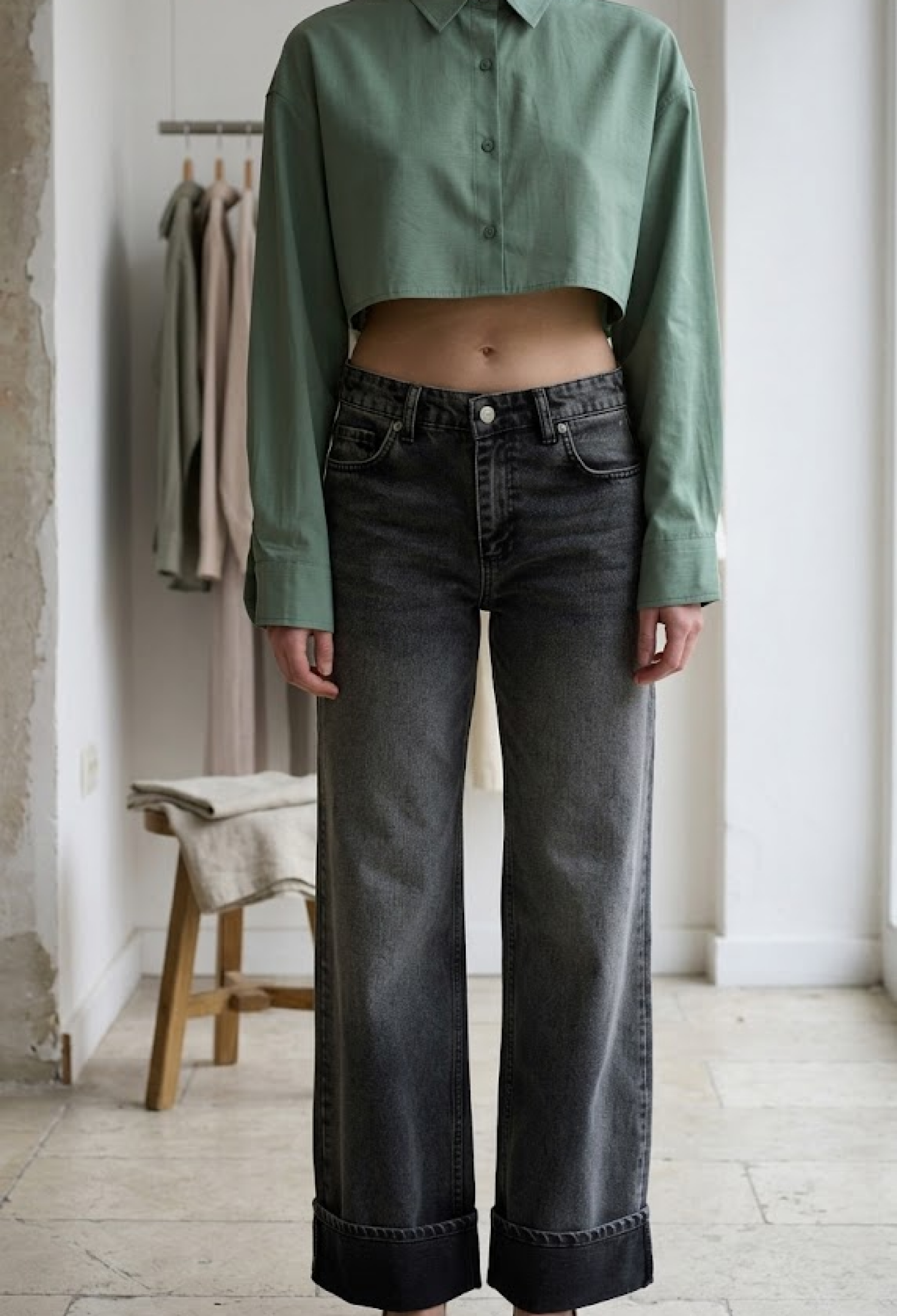 Crop Oversize Shirt