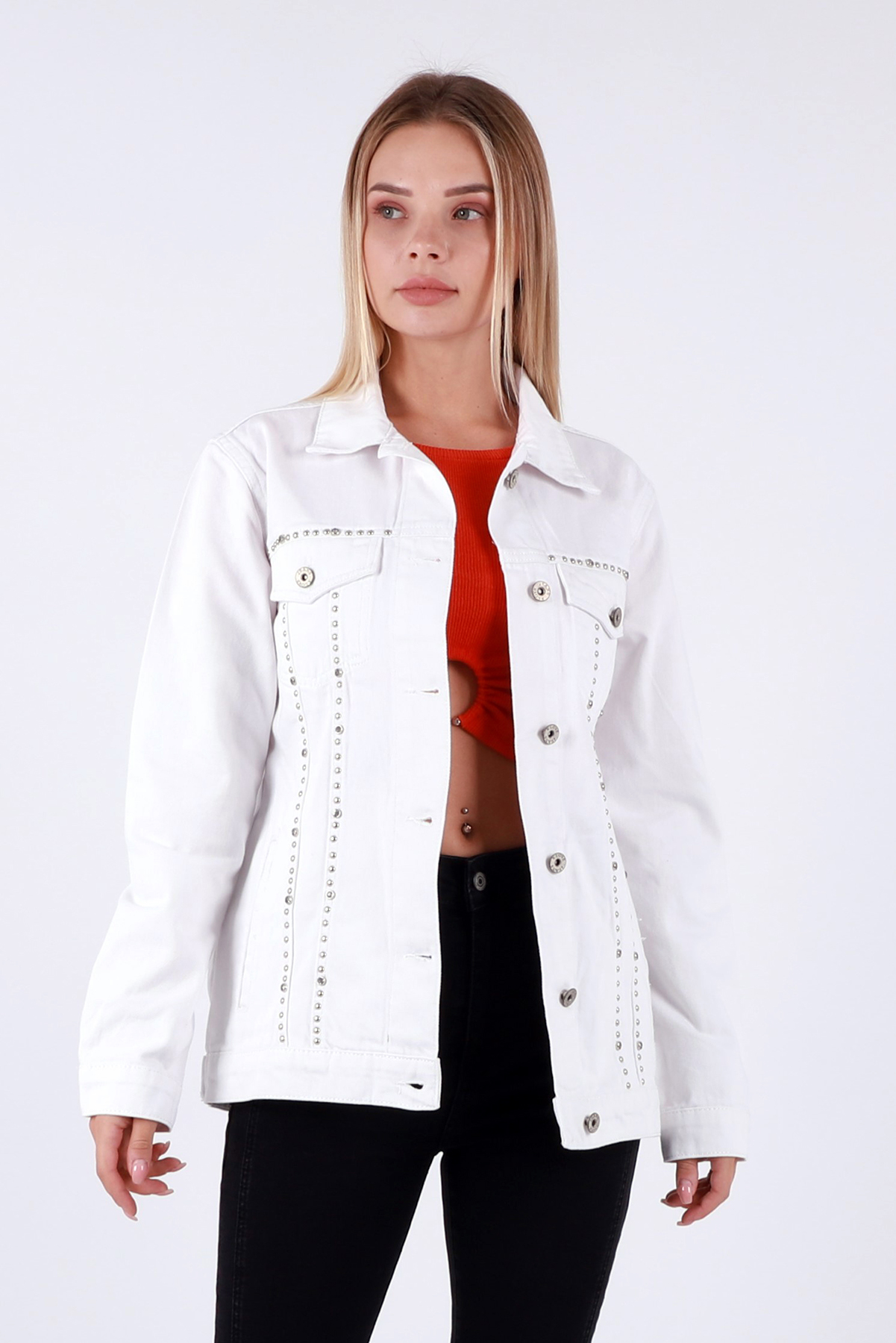 Denim Jacket - White - Brand: XLove - Women & Kids, Baby Clothes Wholesale - TheBS Women