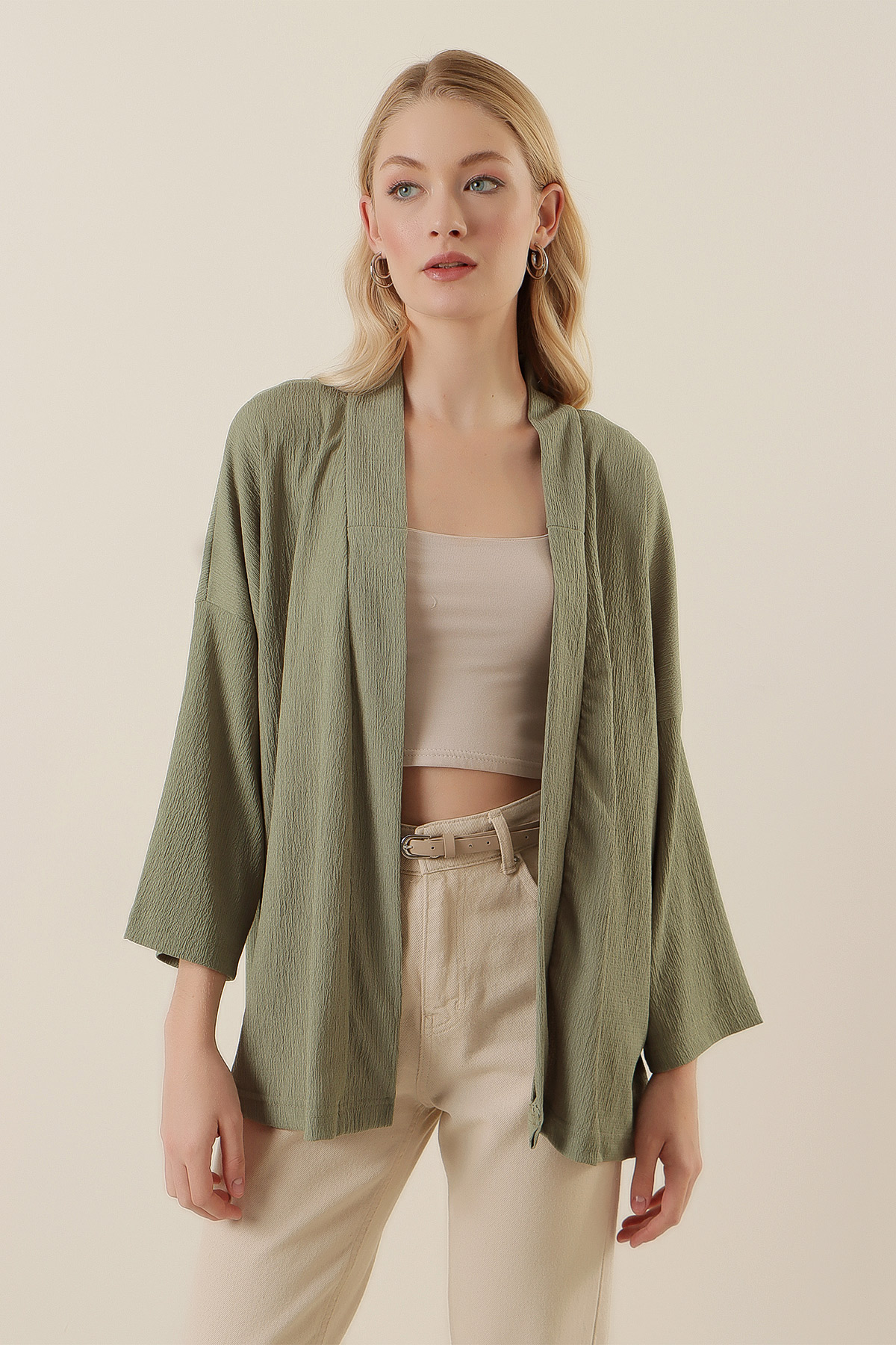 Kimono – Green – Brand: Bigdart – Women & Kids, Baby Clothes Wholesale – TheBS Women