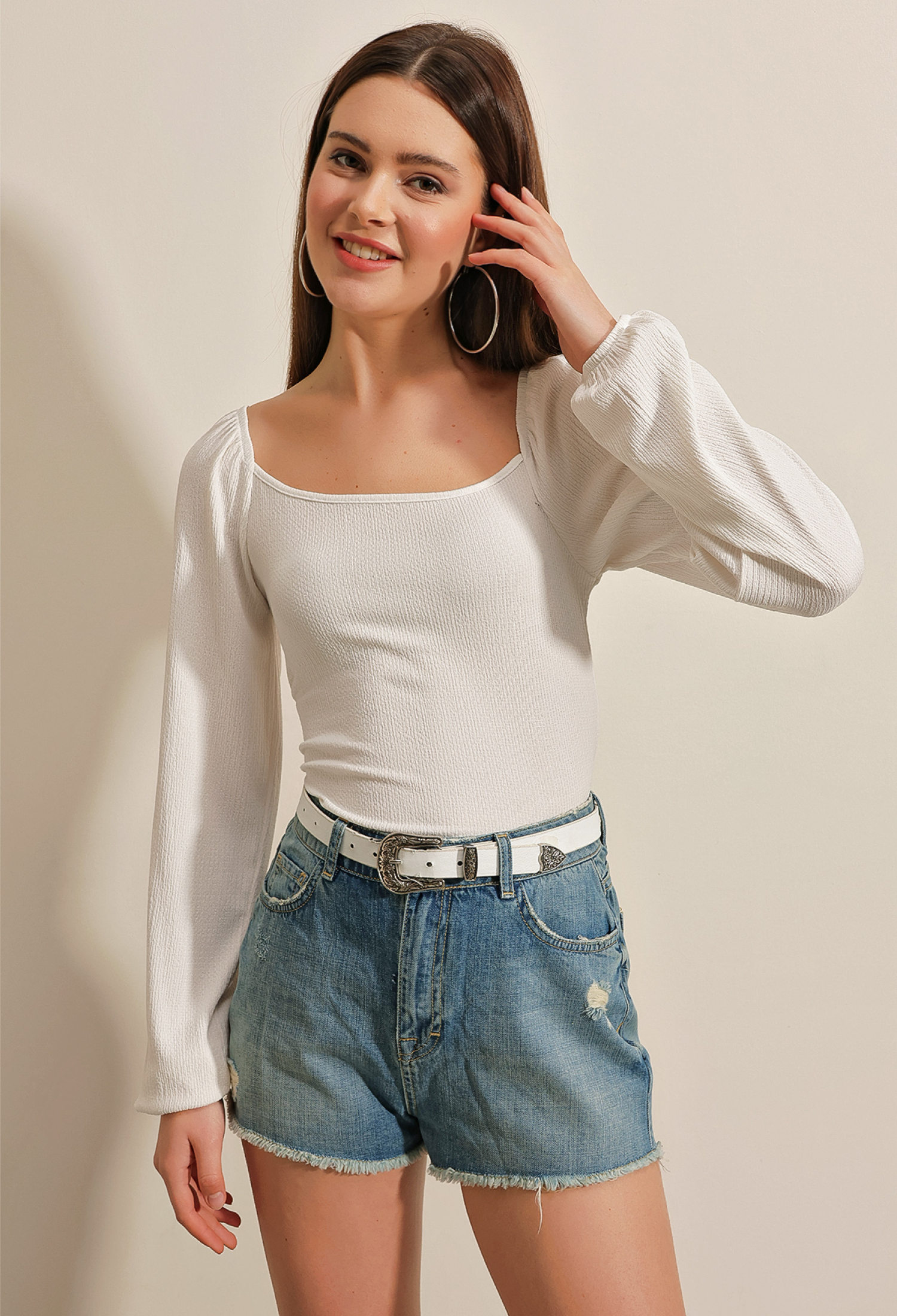 Balloon Sleeve Knitted Blouse - Brand: Bigdart - Women & Kids, Baby Clothes Wholesale - TheBS Women