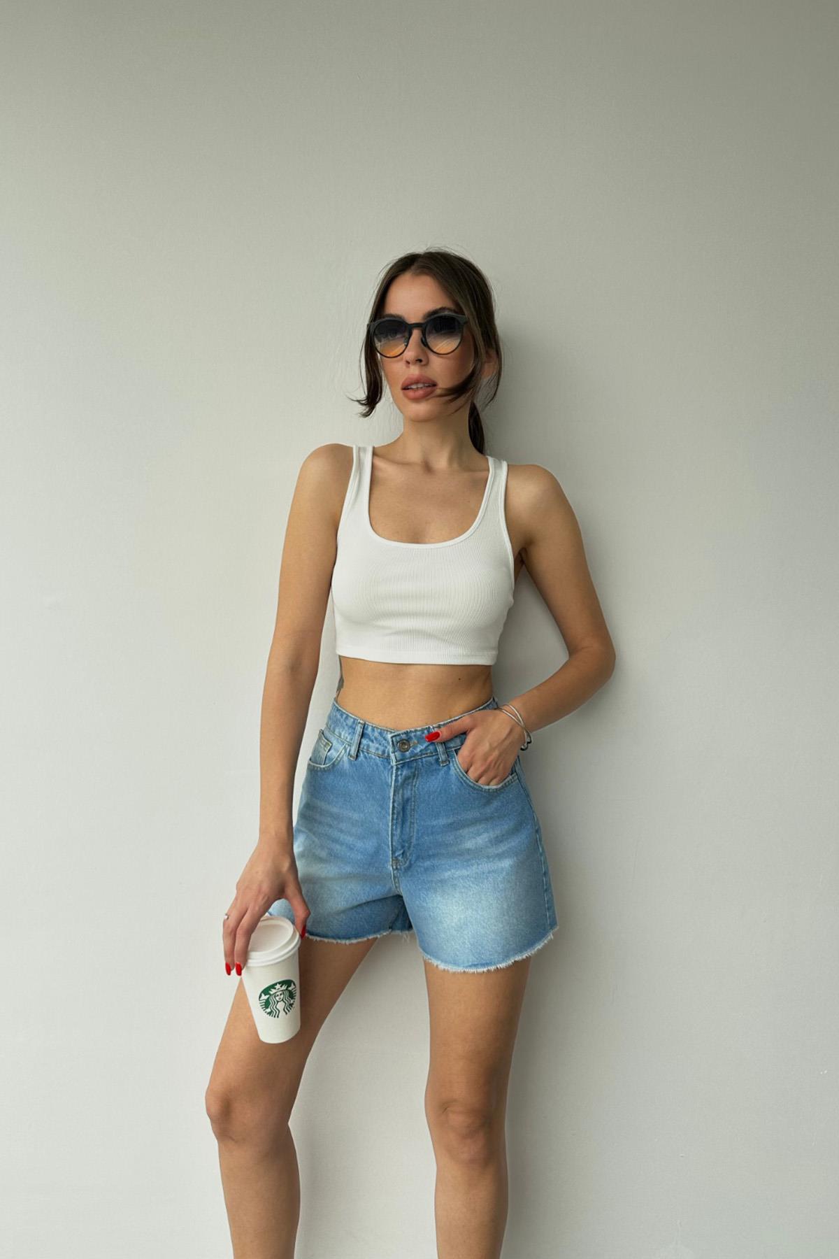 Summer Denim Shorts – Blue – Brand: Elisa – Women & Kids, Baby Clothes Wholesale – TheBS Women