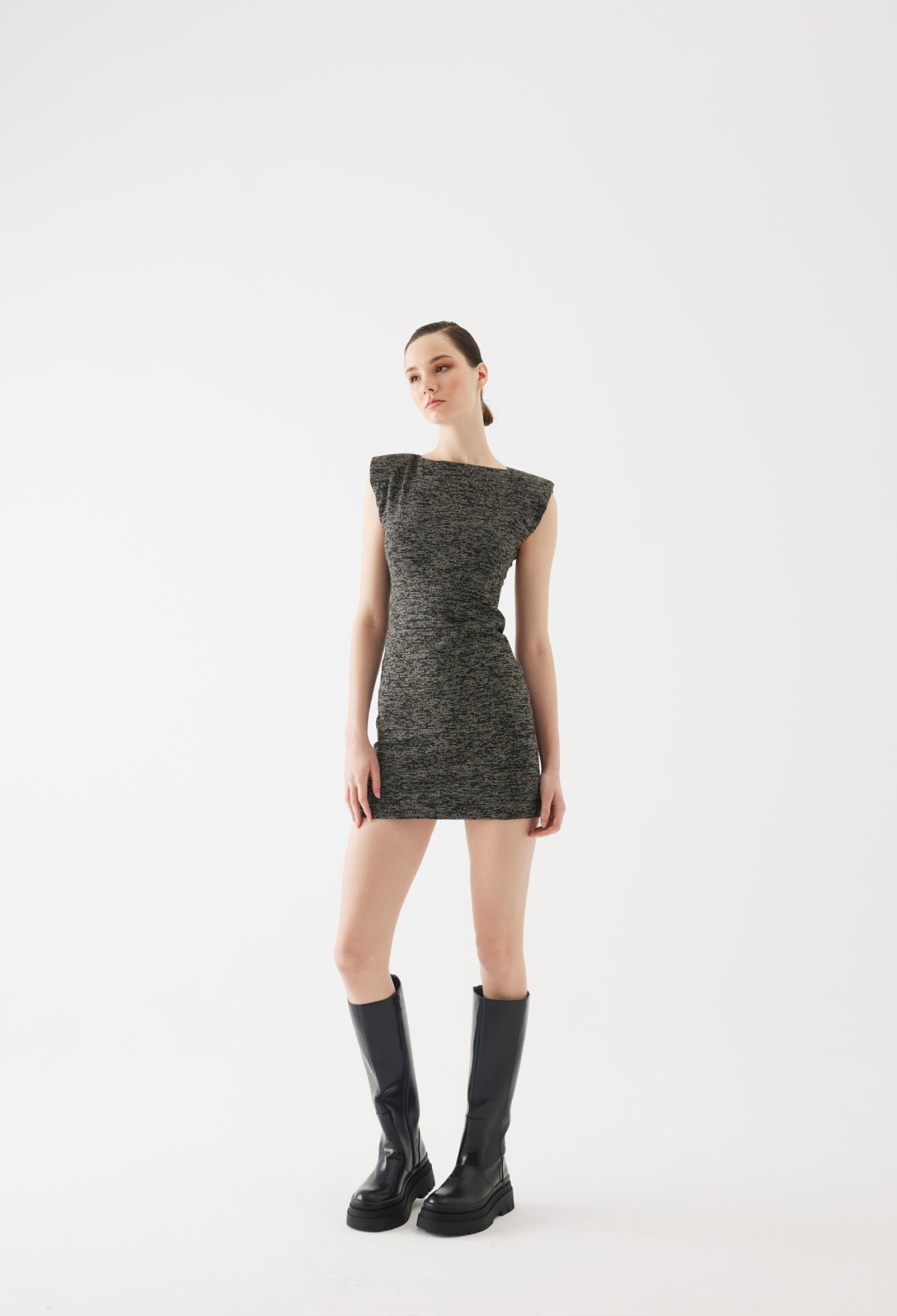 PaddedKnitwear Mini Dress - Brand: Juste - Women & Kids, Baby Clothes Wholesale - TheBS Women