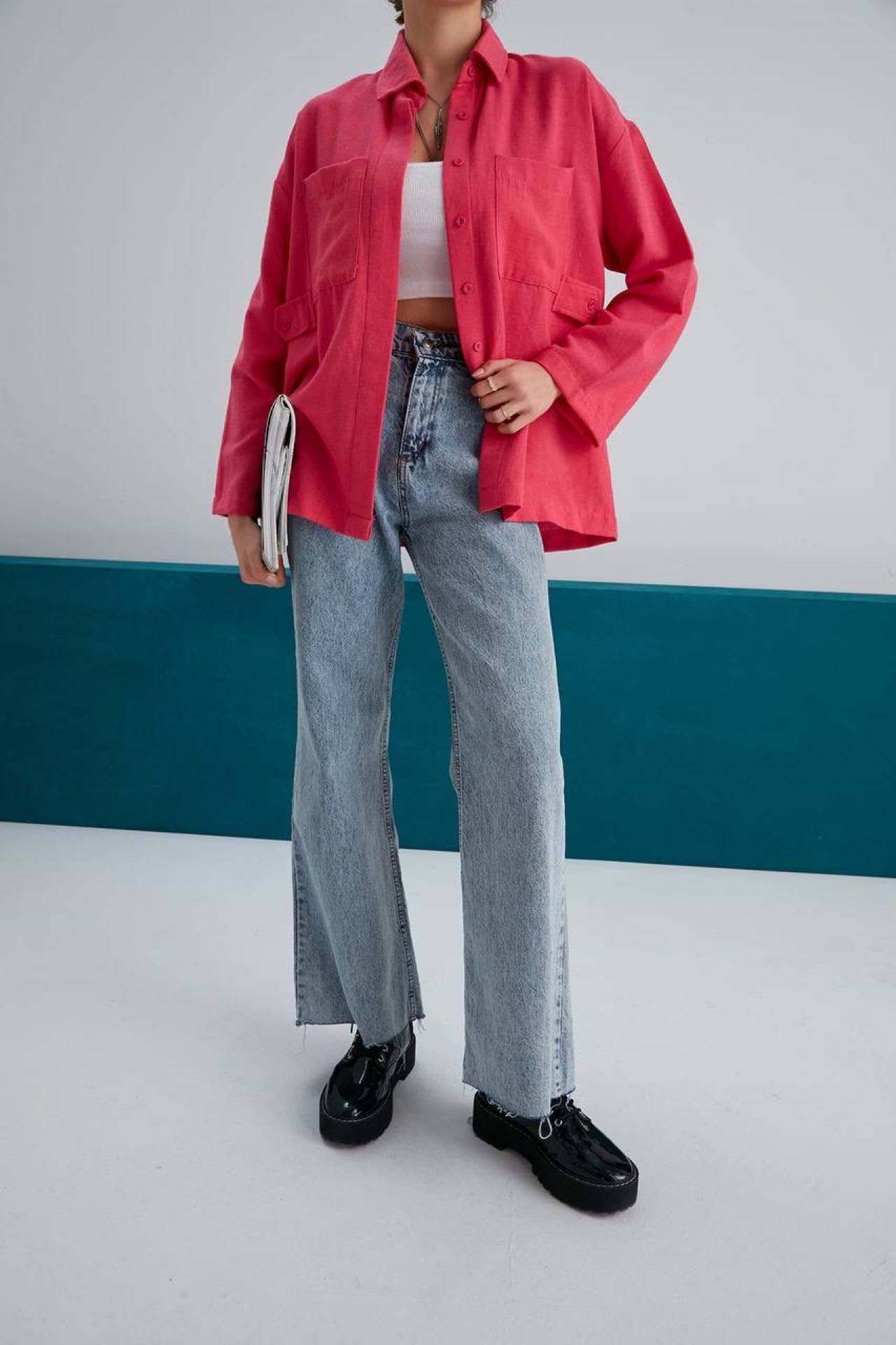 Double Pocket Linen Shirt - Brand: My Fashion - Women & Kids, Baby Clothes Wholesale - TheBS Women