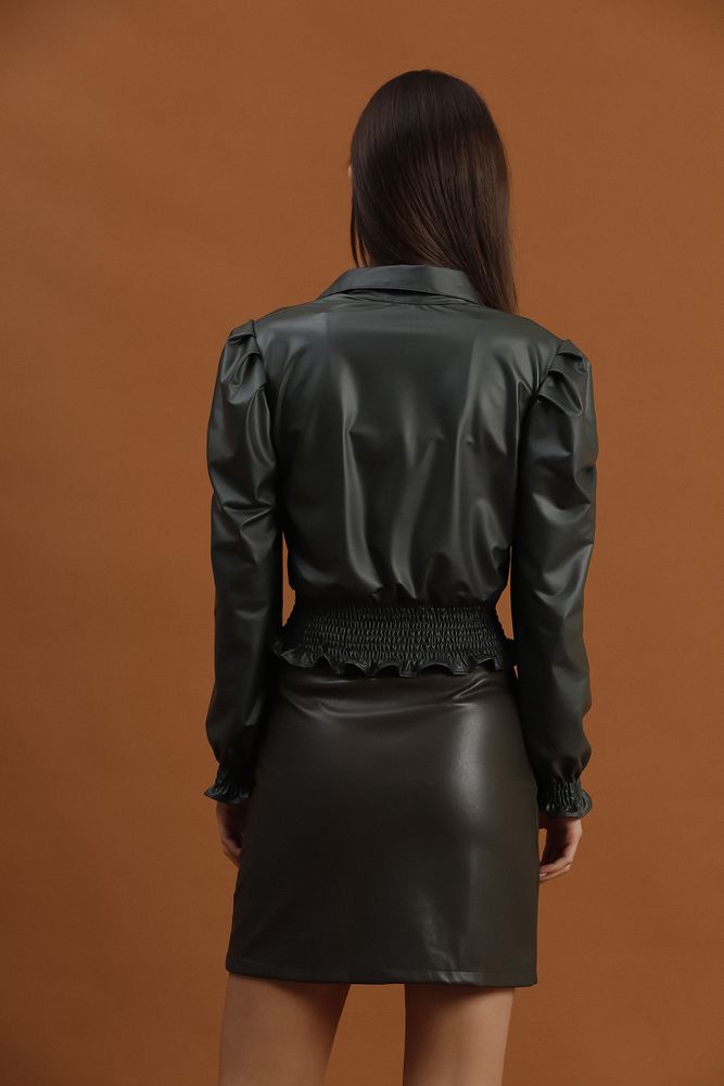 Faux Leather Evening Dress Blouse – Brand: Topshow – Women & Kids, Baby Clothes Wholesale – TheBS Women