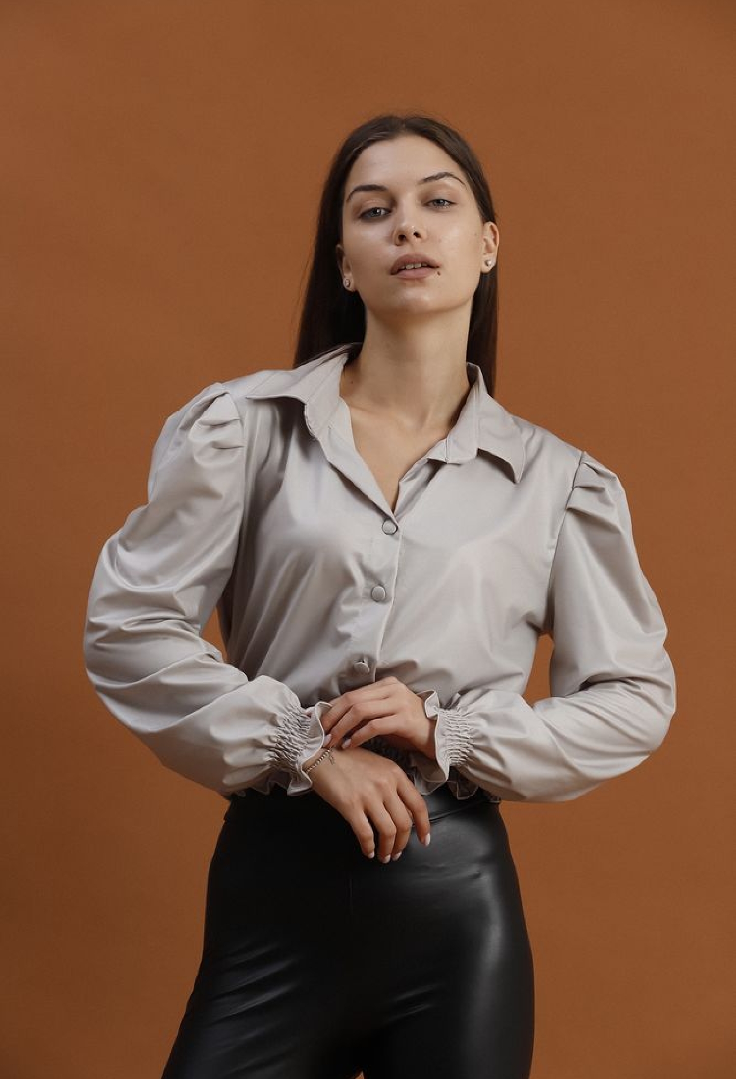 Faux Leather Evening Dress Blouse - Brand: Topshow - Women & Kids, Baby Clothes Wholesale - TheBS Women