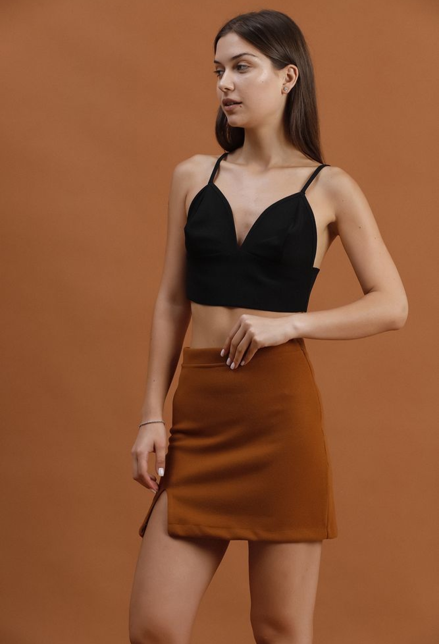 Slit Detailed Mini Skirt - Brand: Topshow - Women & Kids, Baby Clothes Wholesale - TheBS Women